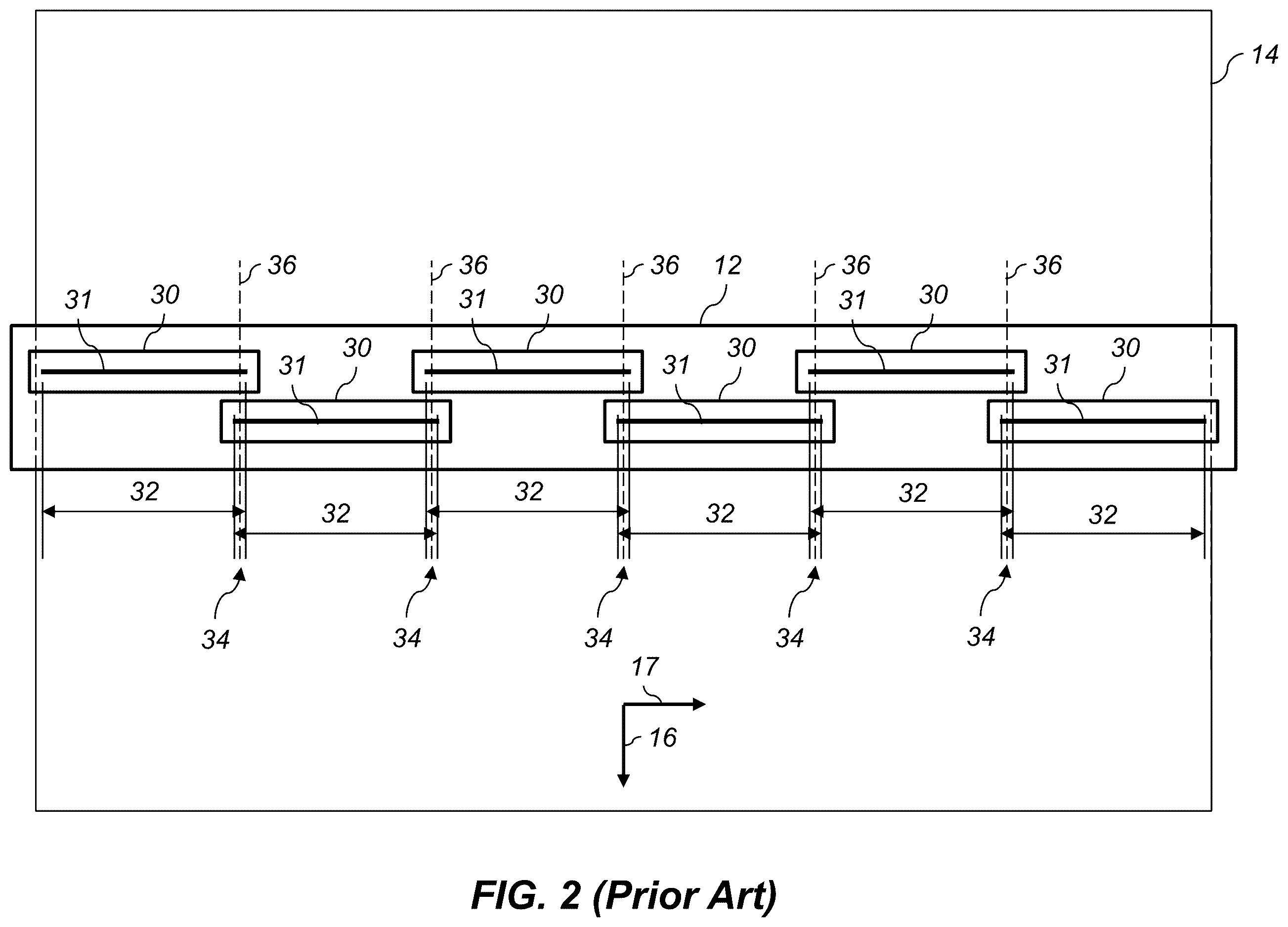 Patent US12611879 Figure 2 – Cross-track stitching error correction
