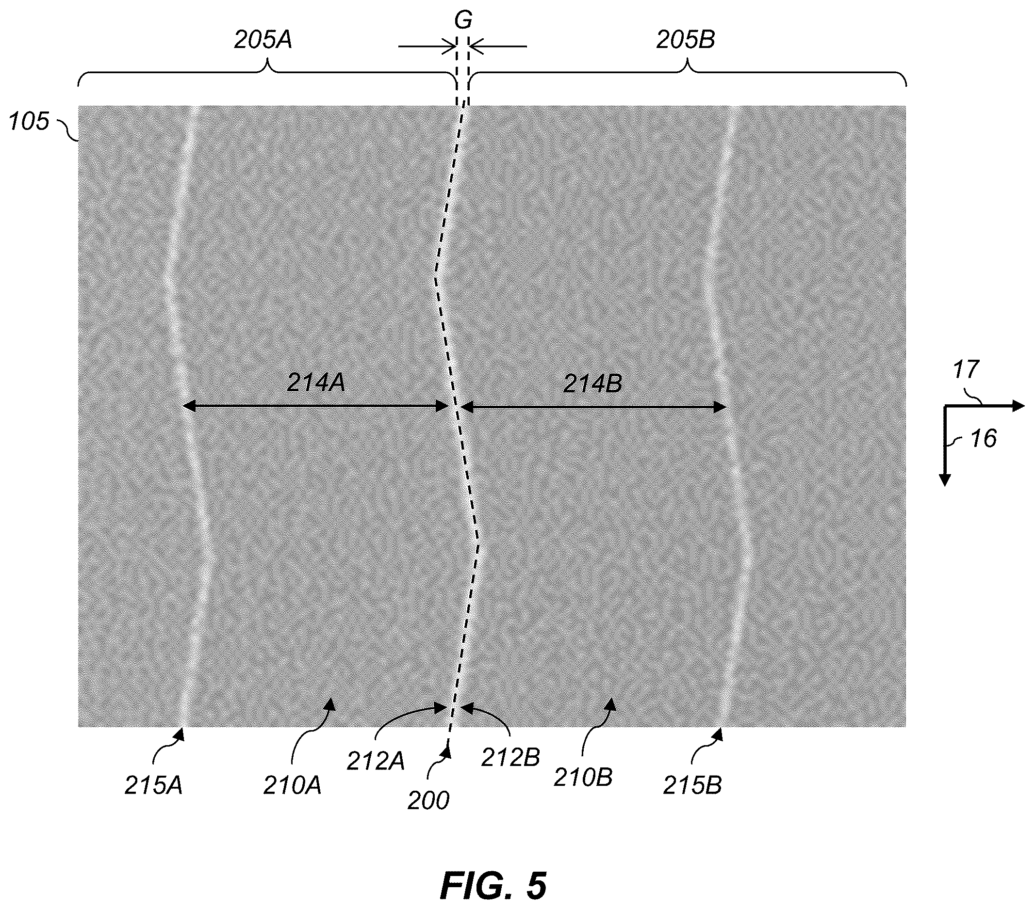 Patent US12611879 Figure 5 – Cross-track stitching error correction