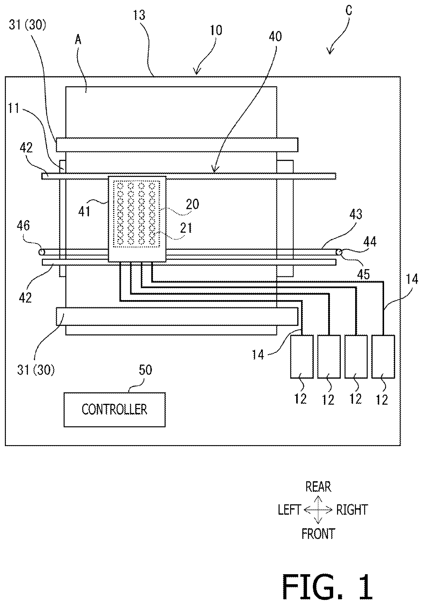 Patent US12611880 — Printing apparatus, method of controlling printing apparatus, and non-transitory computer-readable medium containing computer-executable instructions — Figure 1