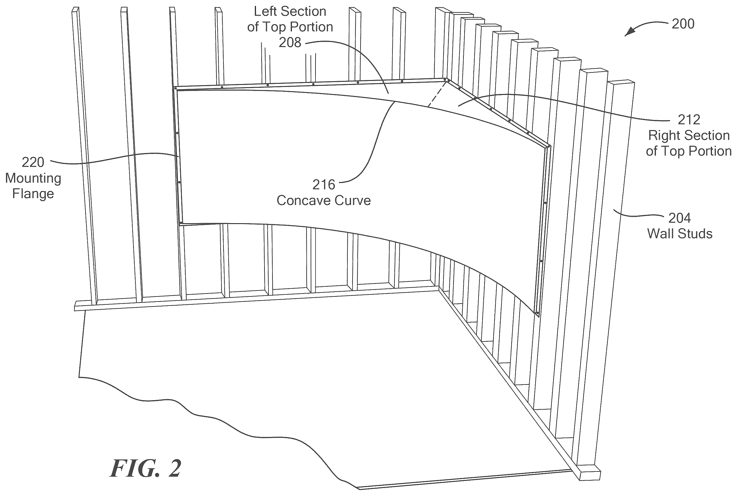 Patent US12611887 Figure 3 – Panoptic display surface