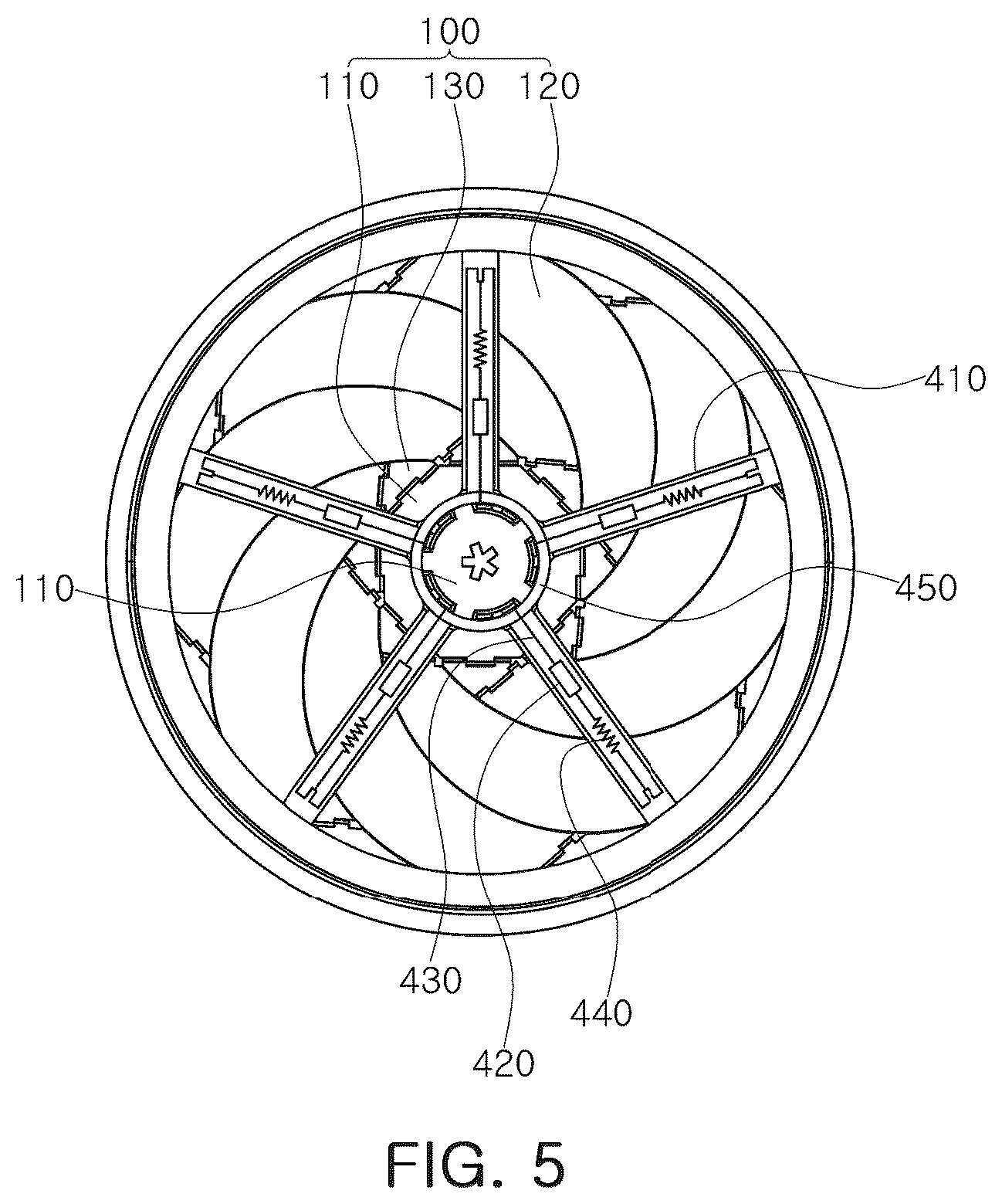 Patent US12611890 Figure 4 – Wheel cover with moveable vent structure