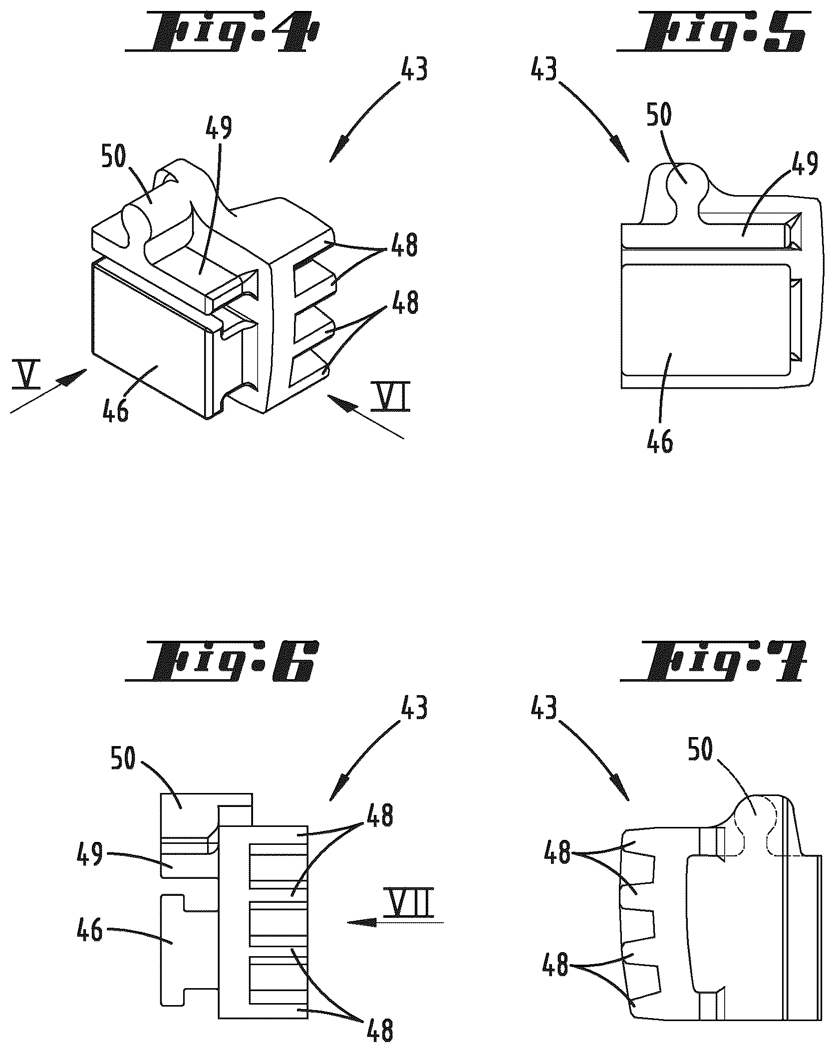 Patent US12611892 Figure 4 – Form-fit adjustment device for a caster