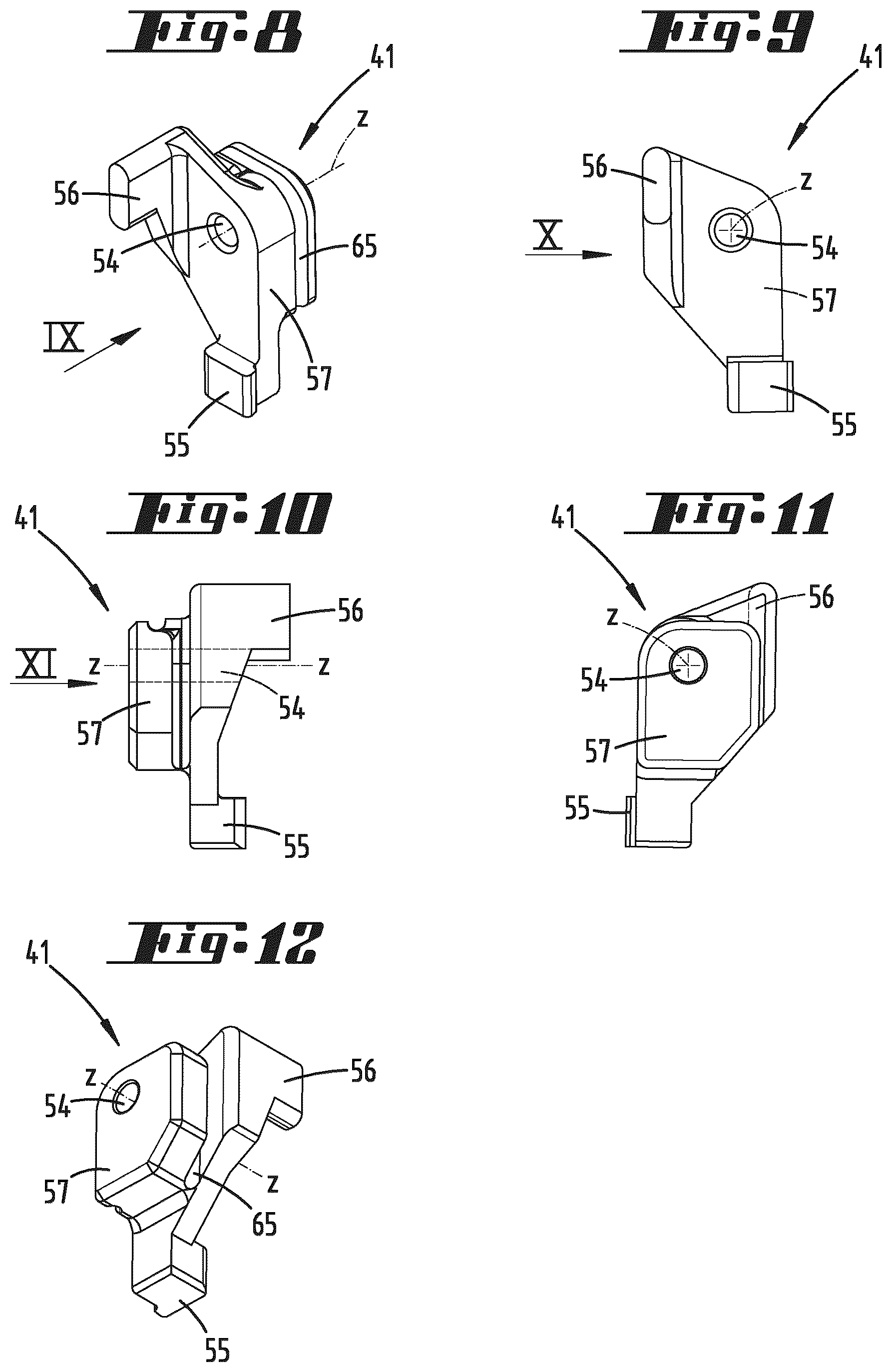 Patent US12611892 Figure 5 – Form-fit adjustment device for a caster