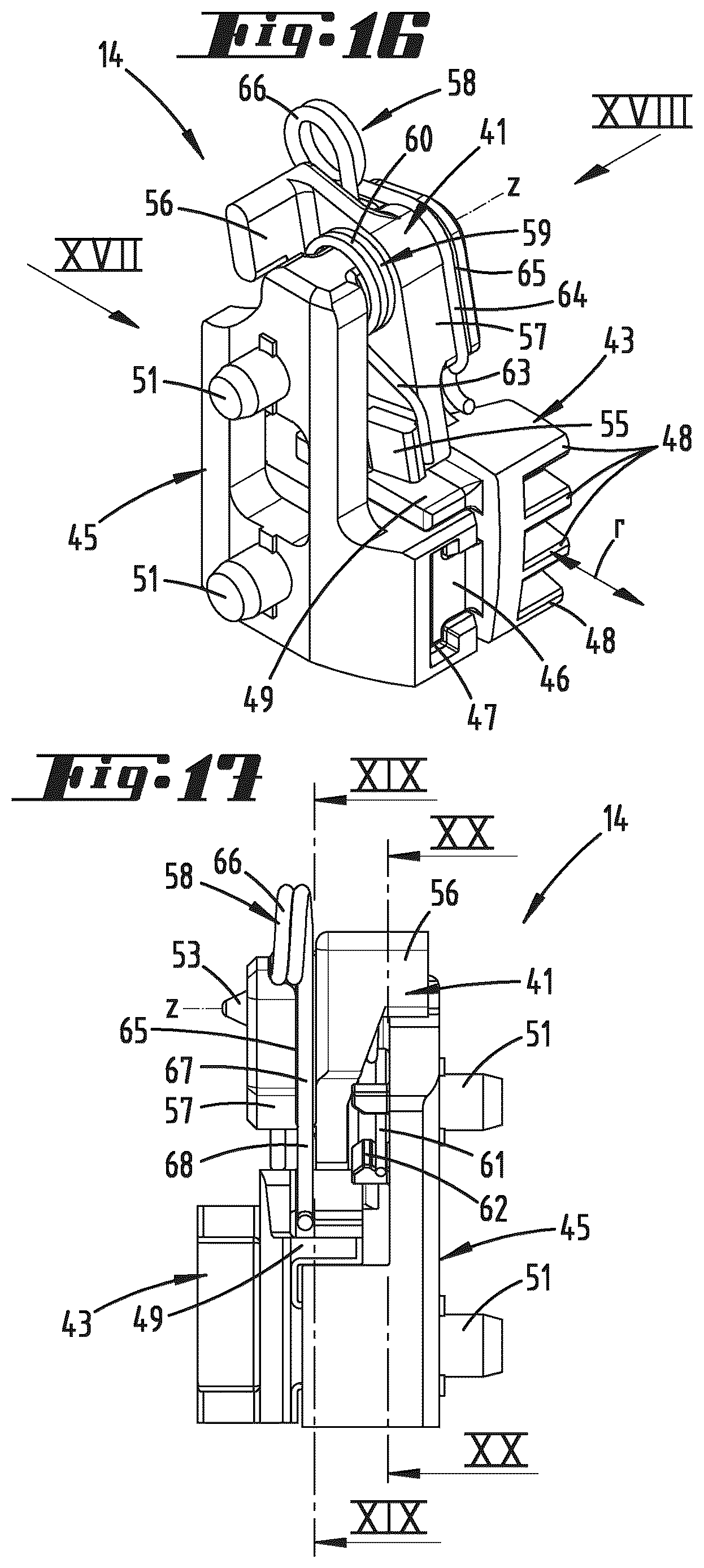 Patent US12611892 Figure 7 – Form-fit adjustment device for a caster
