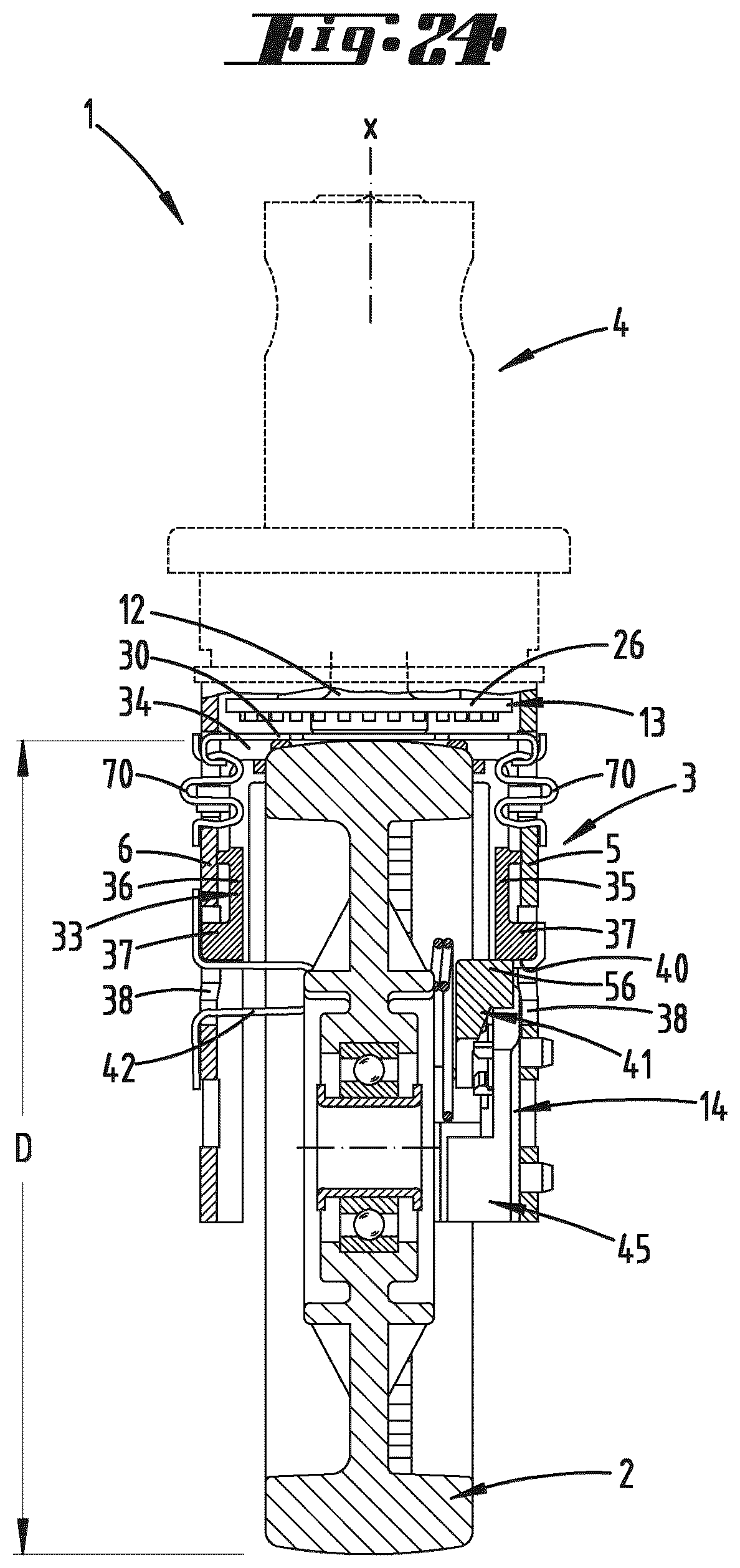 Patent US12611892 Figure 11 – Form-fit adjustment device for a caster