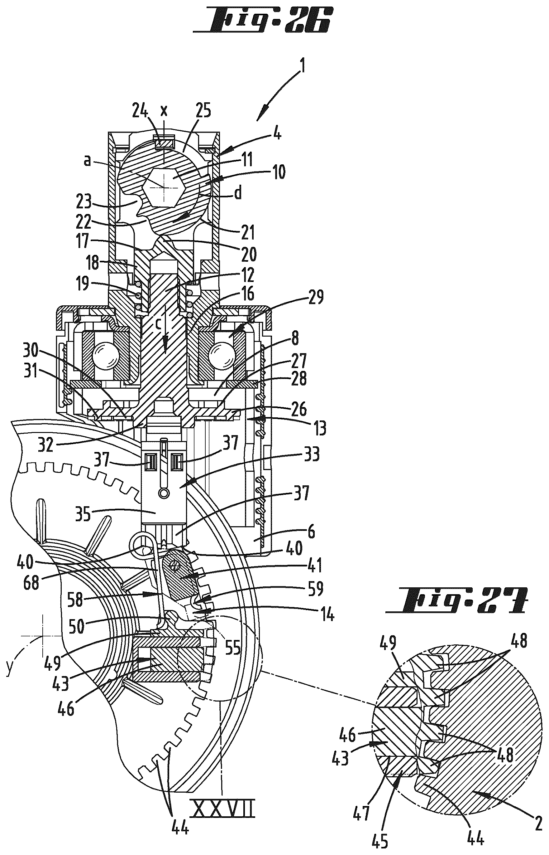 Patent US12611892 Figure 13 – Form-fit adjustment device for a caster