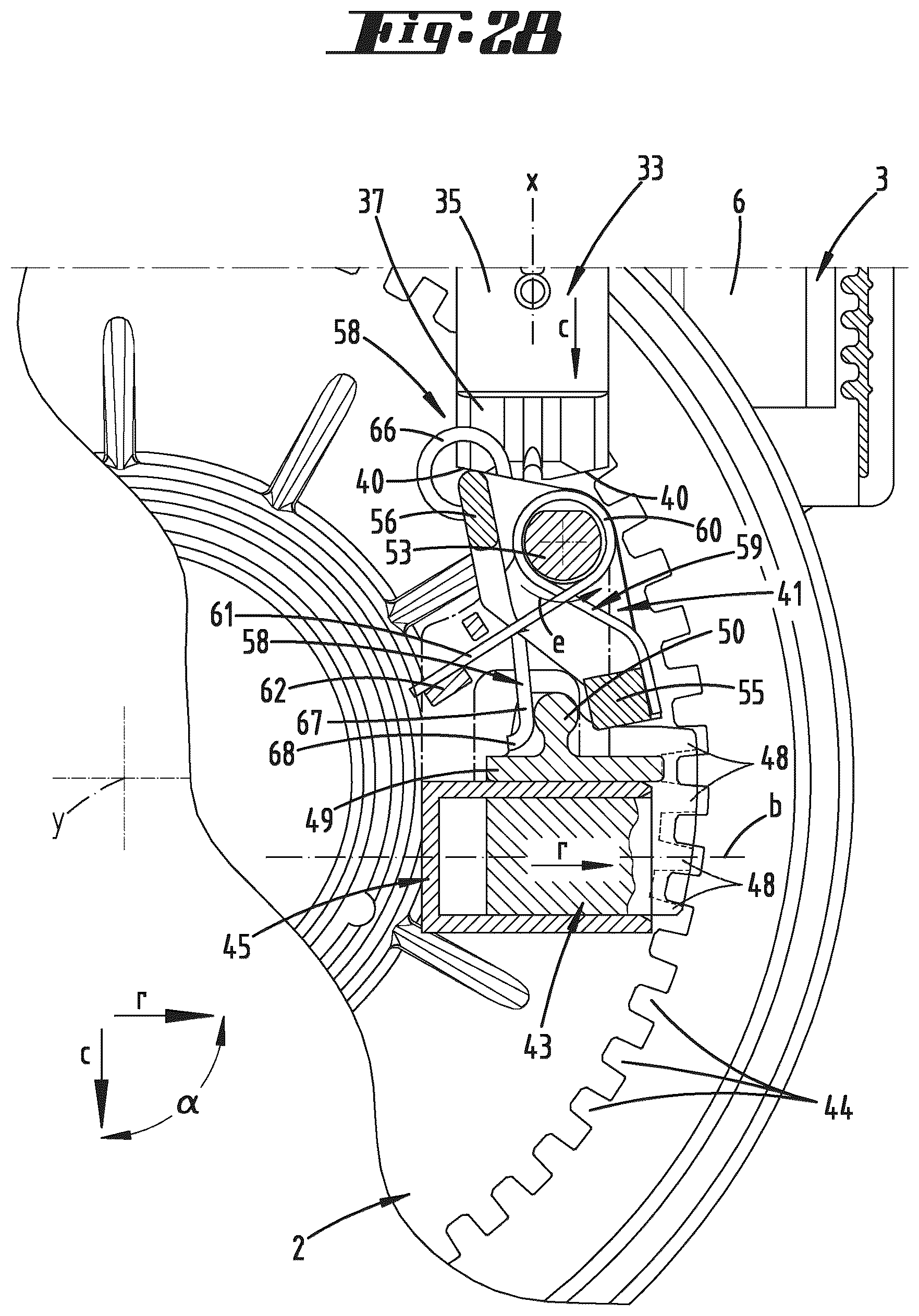 Patent US12611892 Figure 14 – Form-fit adjustment device for a caster