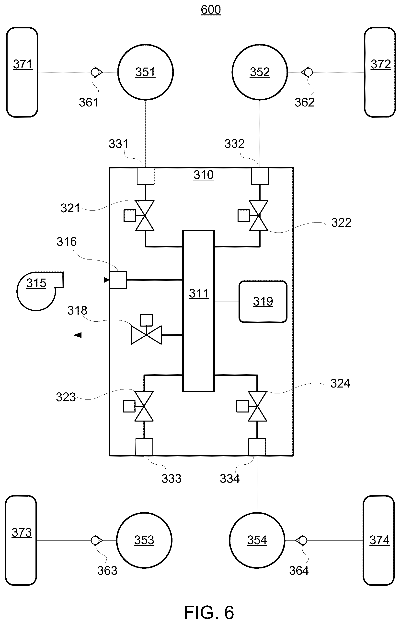 Patent US12611894 Figure 5 – Automatic tire inflation system