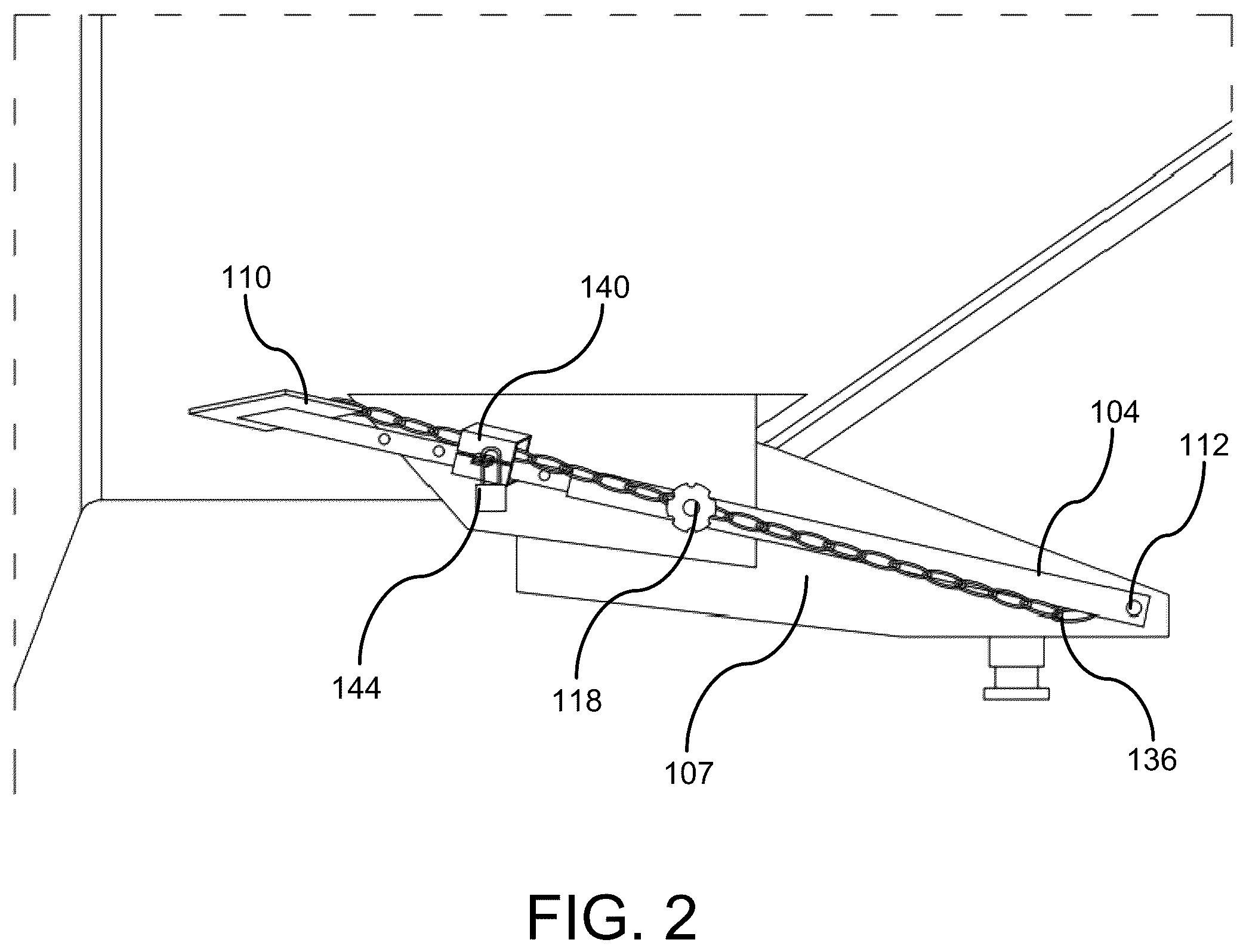 Patent US12611900 Figure 2 – Fifth wheel trailer stabilizer device