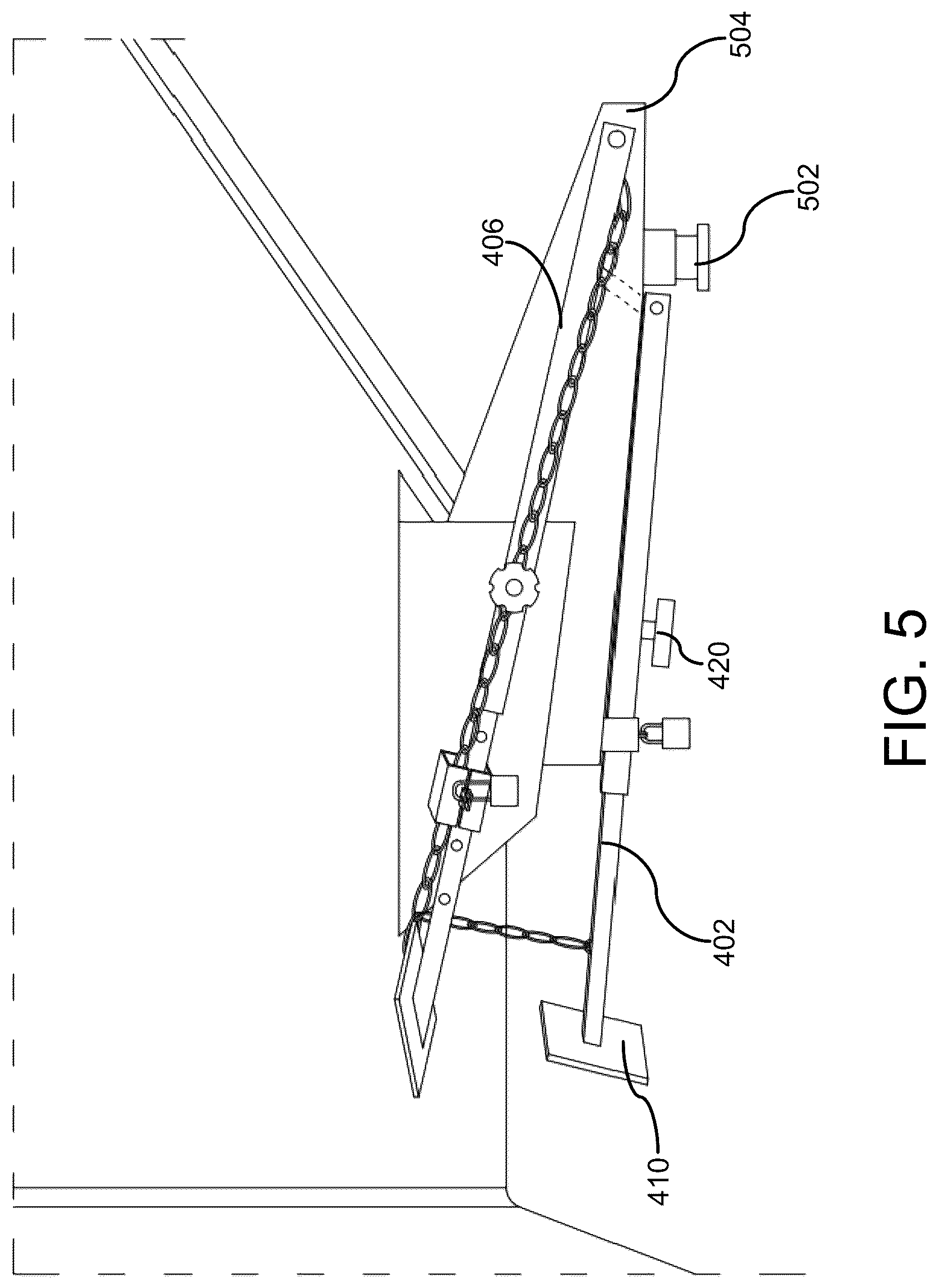 Patent US12611900 Figure 5 – Fifth wheel trailer stabilizer device