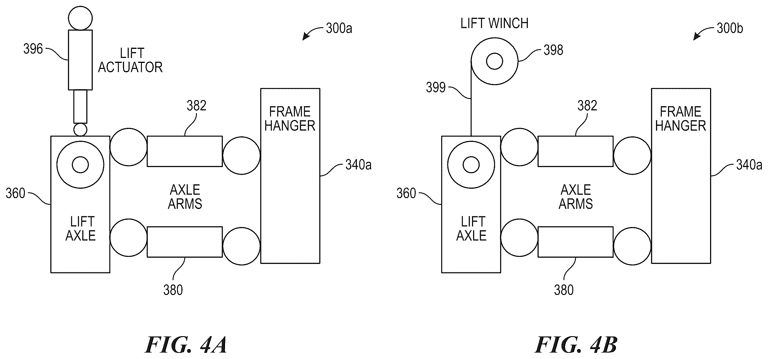 Patent US12611905 Figure 4 – Tandem axle assembly and associated systems and methods
