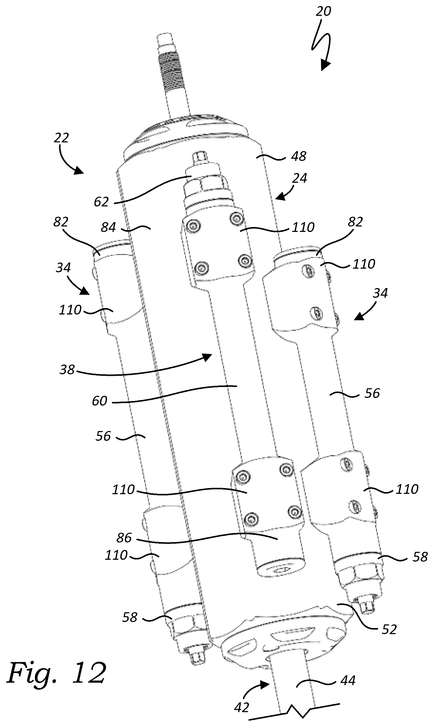 Patent US12611906 Figure 10 – External bypass apparatus for vehicle shock absorbers