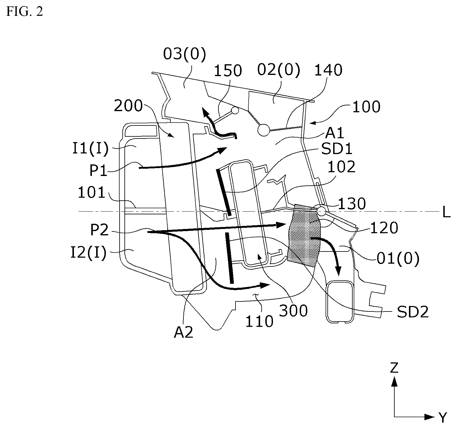 Patent US12611908 Figure 2 – Vehicle air conditioning apparatus