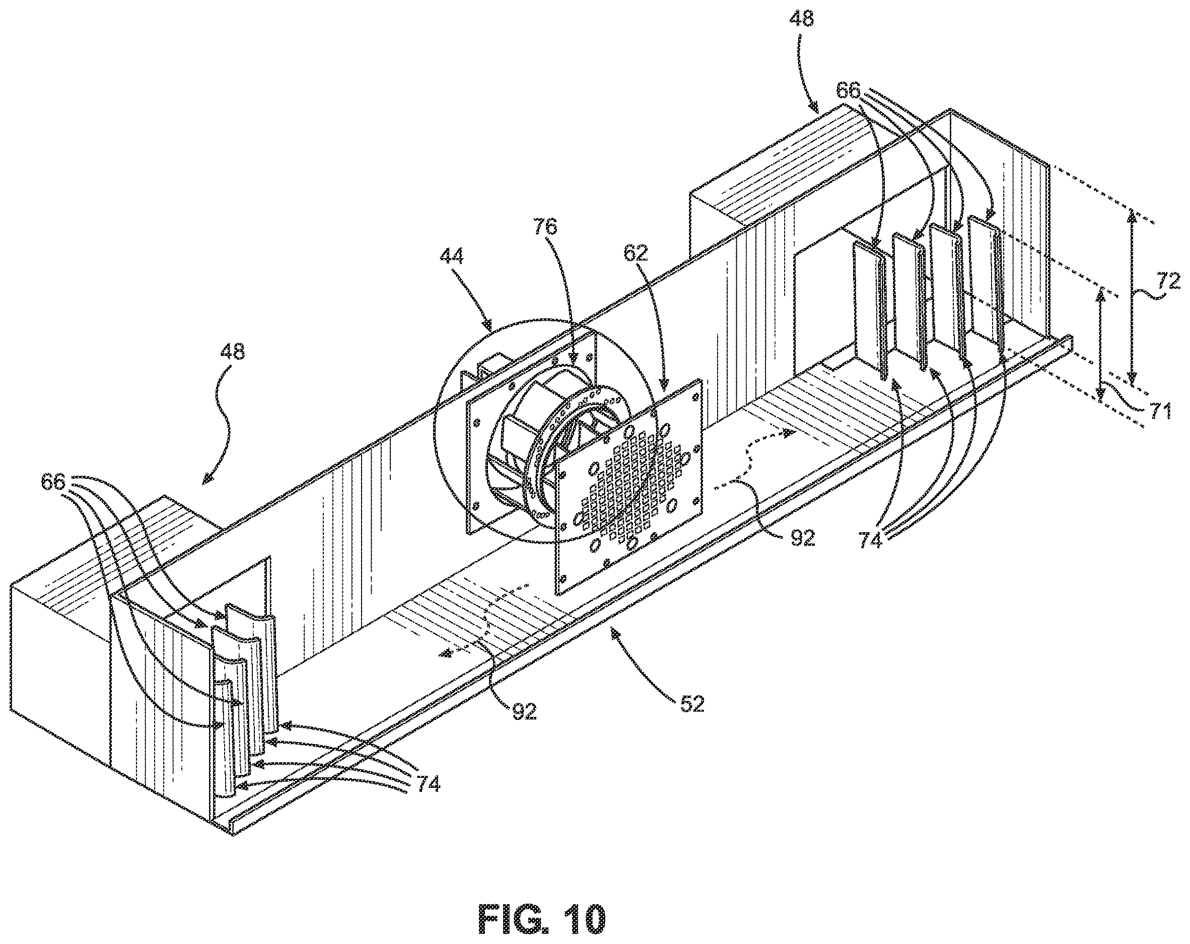 Patent US12611910 Figure 8 – Exhaust system for use in kitchen applications