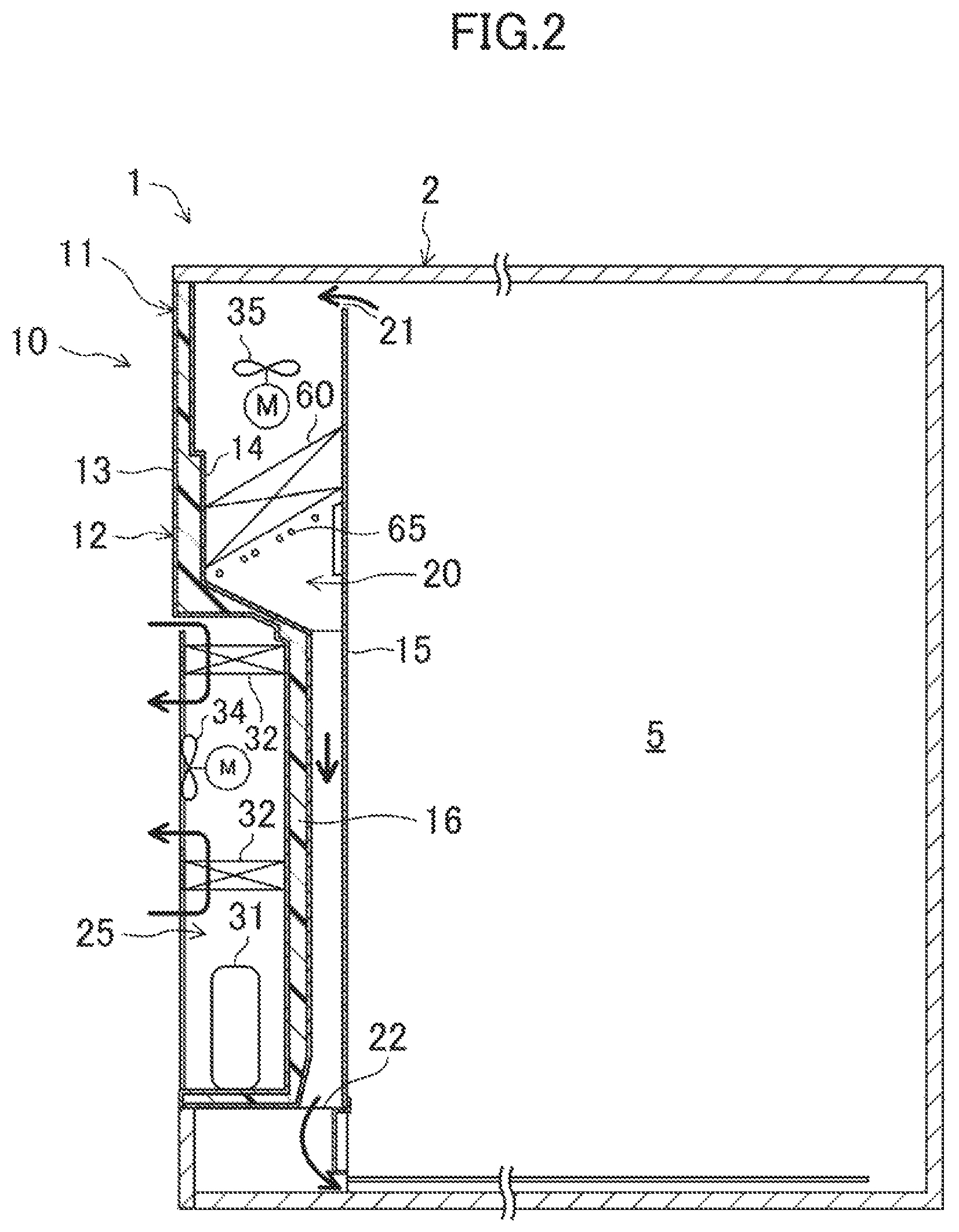 Patent US12611913 Figure 2 – Compartment air-conditioning apparatus, refrigeration apparatus, and transport container