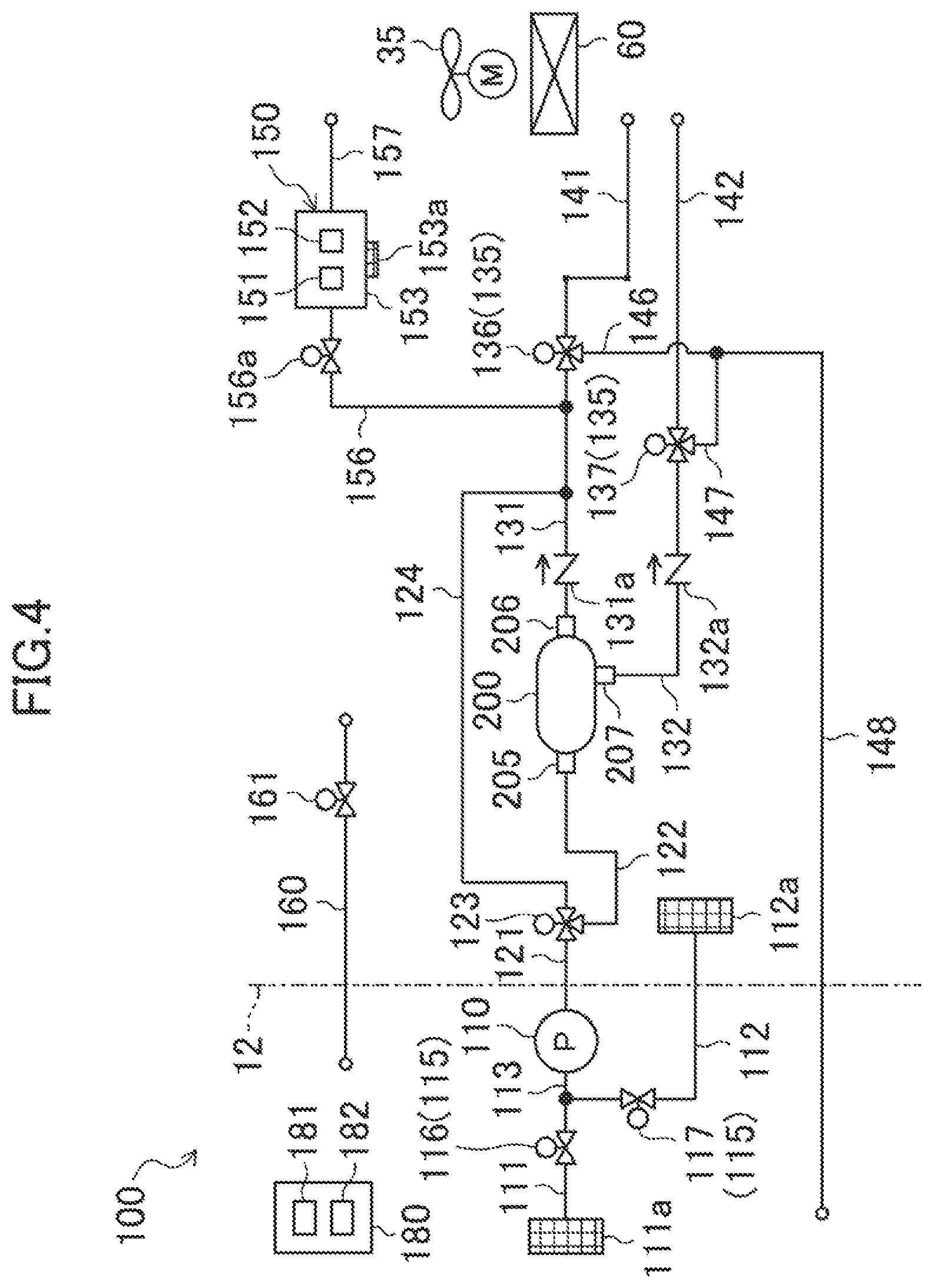 Patent US12611913 Figure 4 – Compartment air-conditioning apparatus, refrigeration apparatus, and transport container