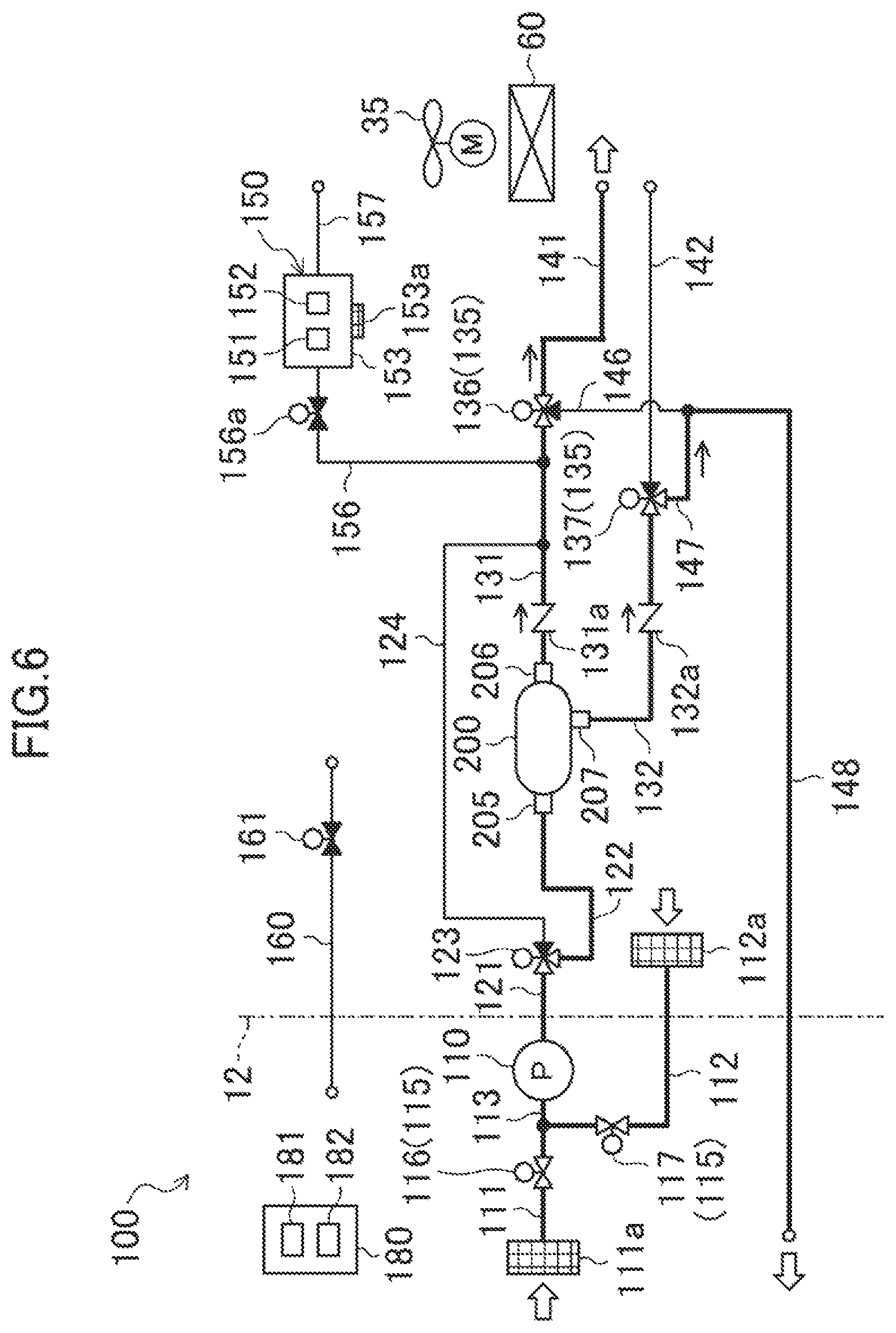 Patent US12611913 Figure 6 – Compartment air-conditioning apparatus, refrigeration apparatus, and transport container