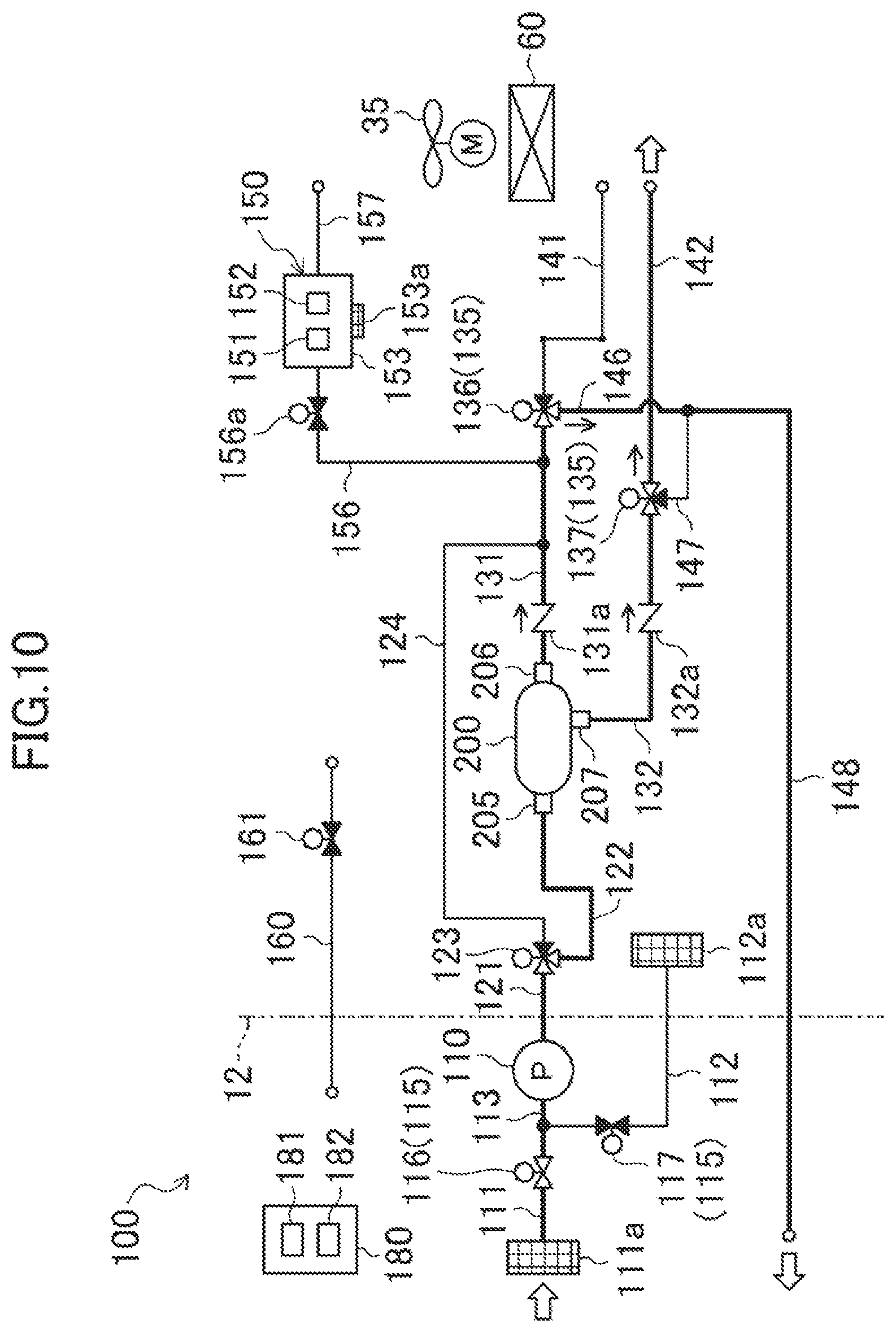 Patent US12611913 Figure 10 – Compartment air-conditioning apparatus, refrigeration apparatus, and transport container