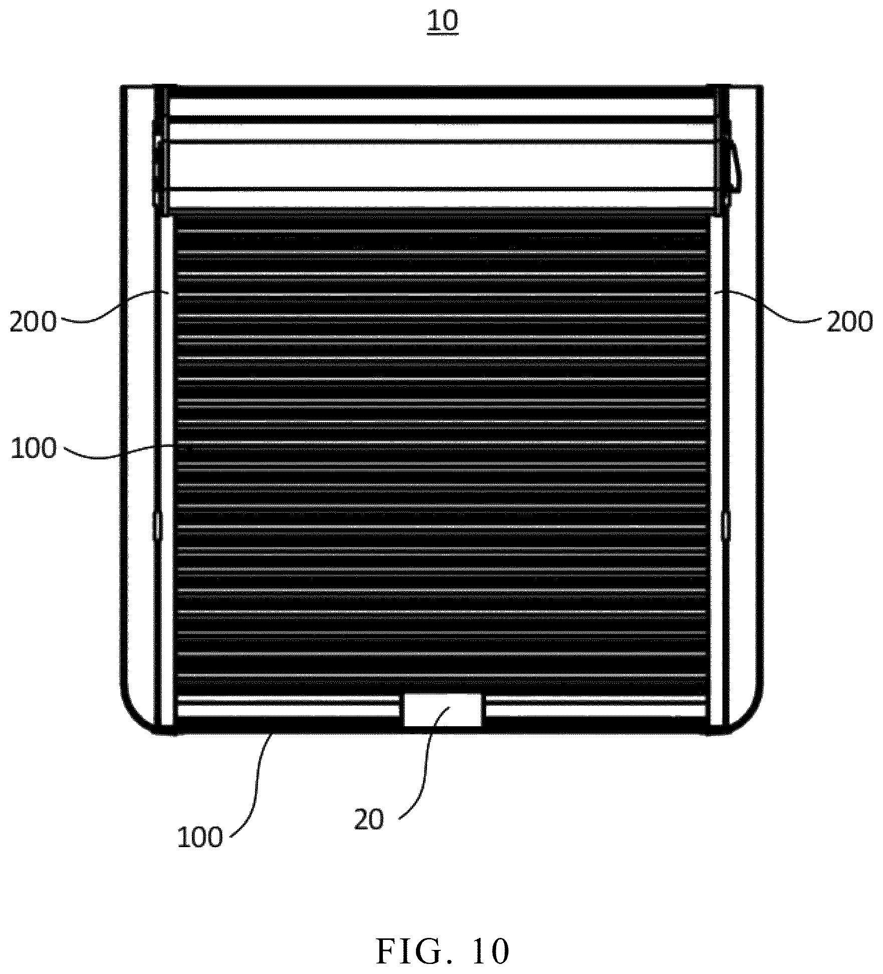 Patent US12611917 Figure 6 – Roller shutter cover