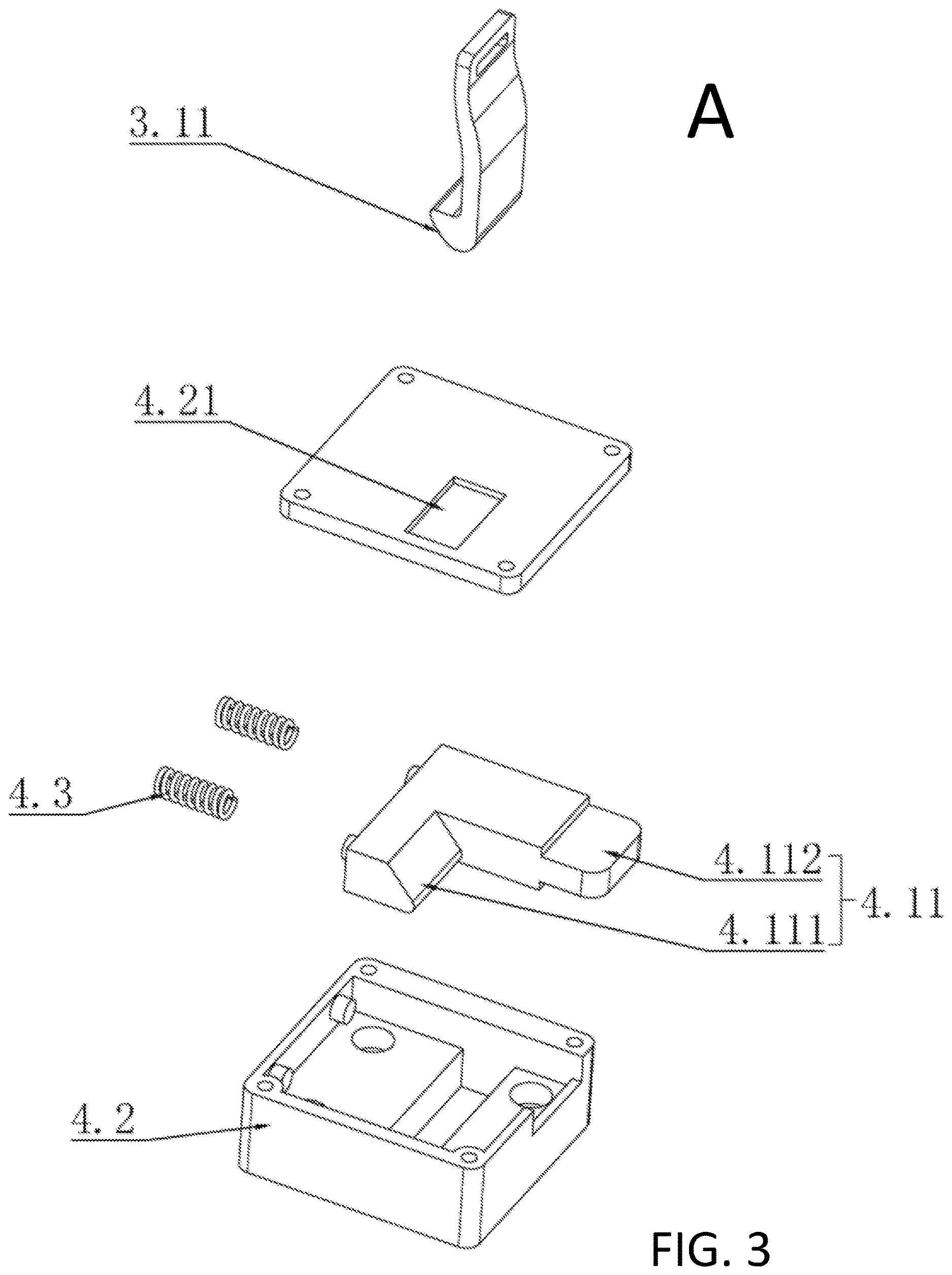 Patent US12611918 Figure 3 – Folding and fixing structure