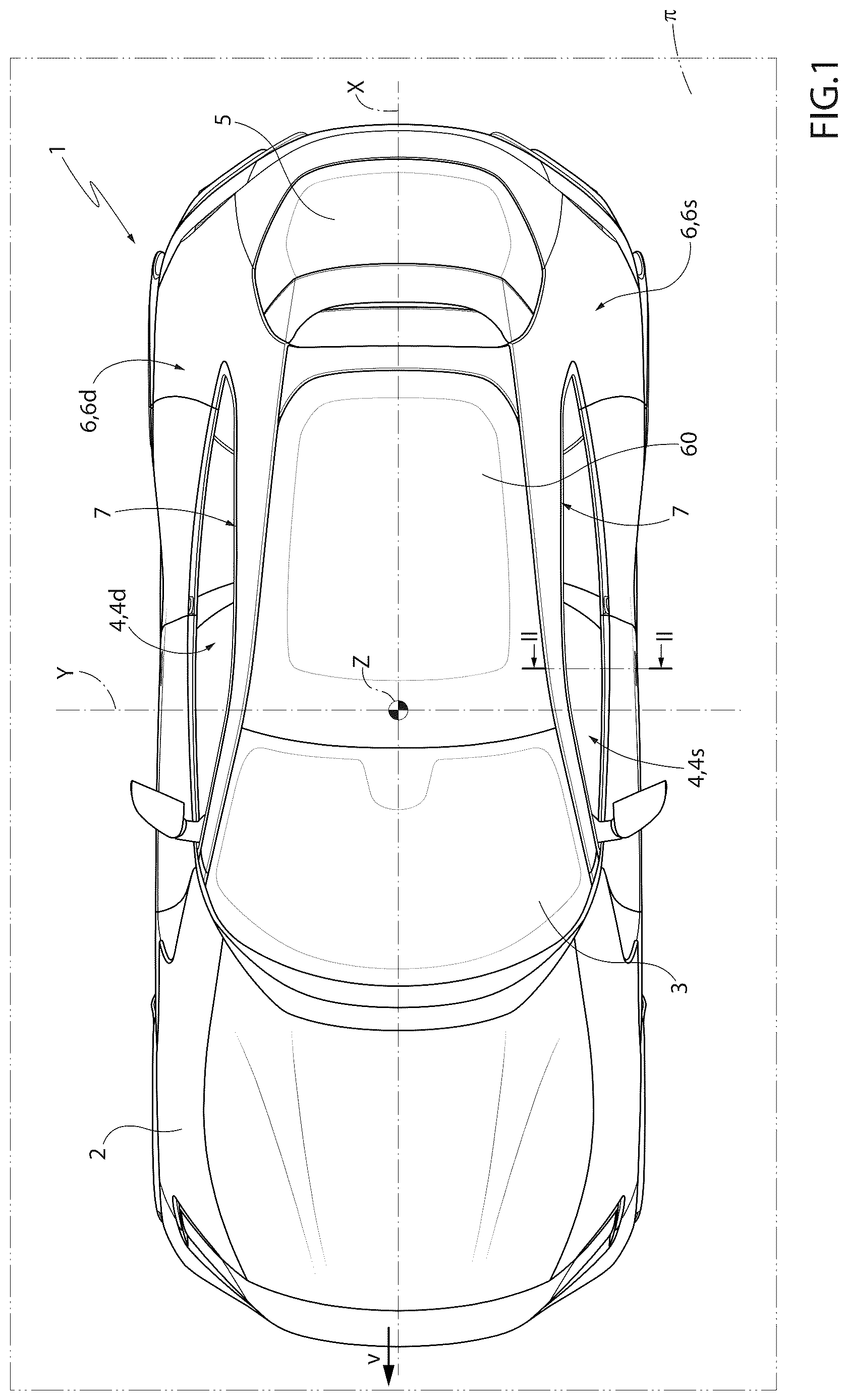 Patent US12611919 Figure 1 – Door glass with crystal flush with the outer body