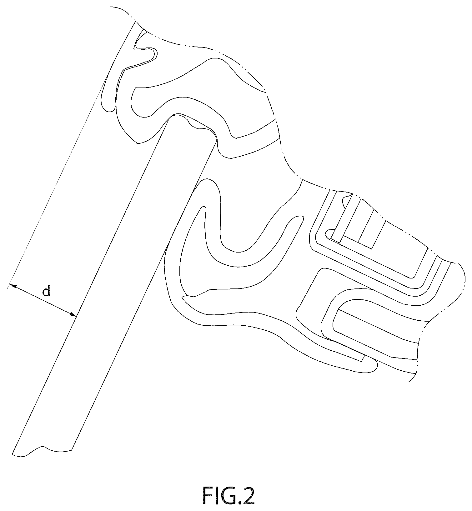Patent US12611919 Figure 2 – Door glass with crystal flush with the outer body