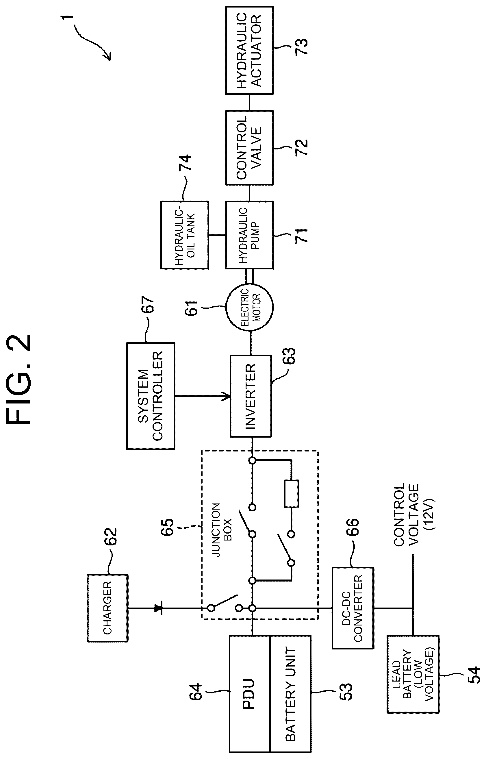 Patent US12611921 Figure 2 – Electric work machine