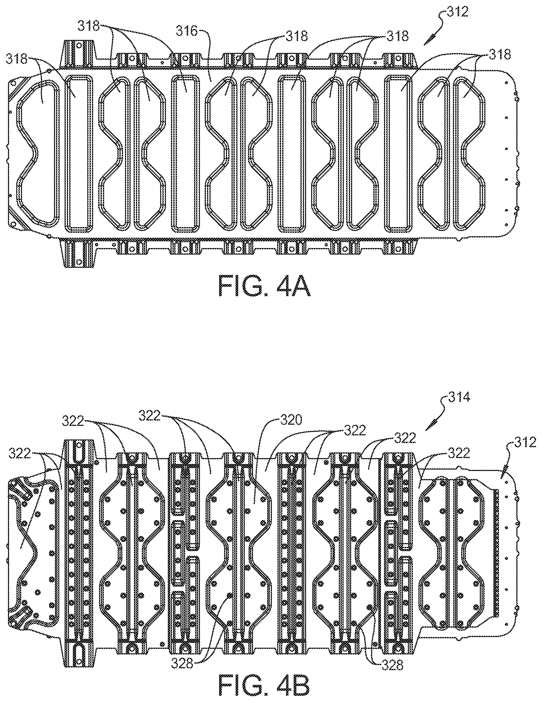 Patent US12611922 Figure 4 – Patterned two sheet shear panel constructions