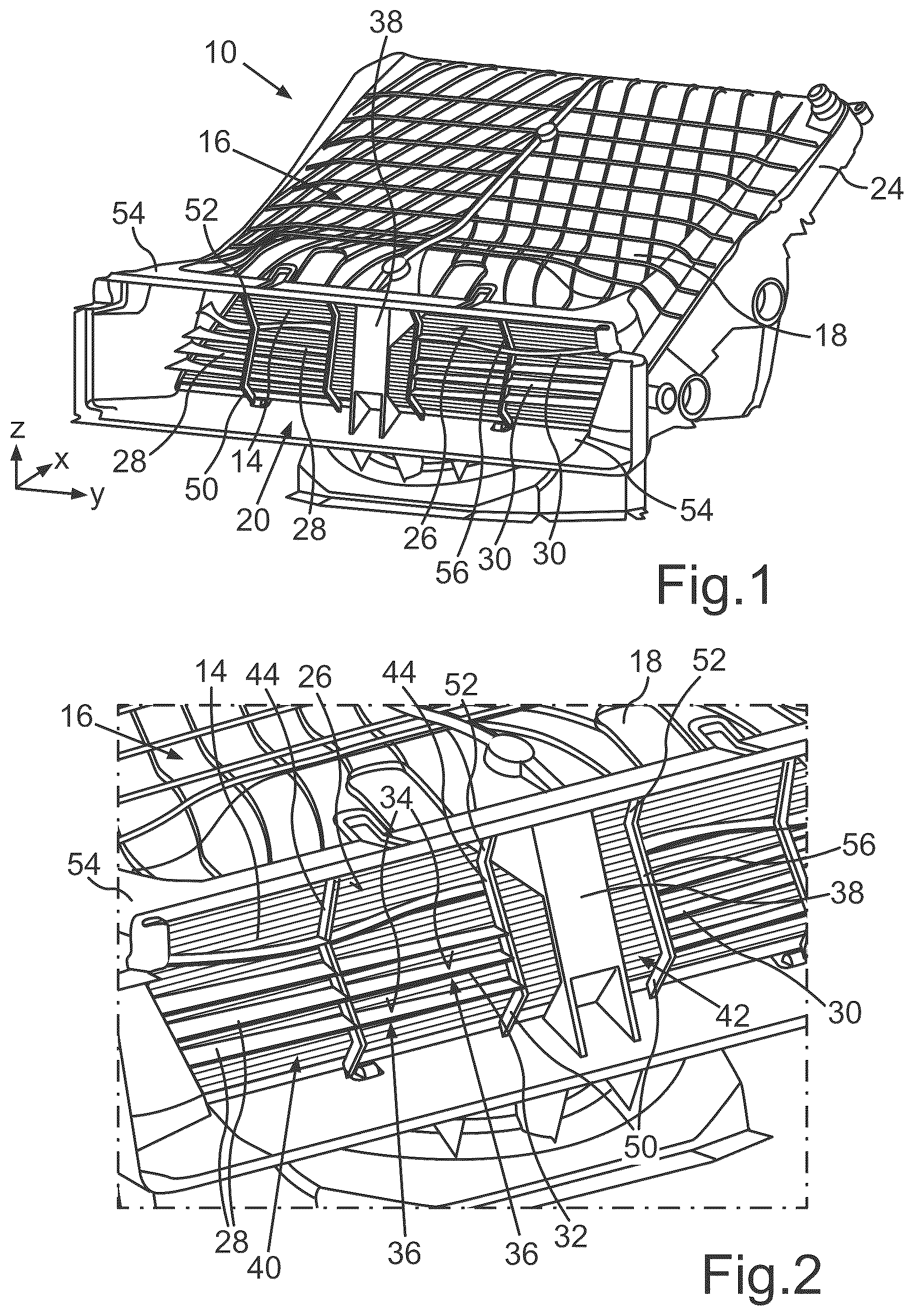 Patent US12611924 Figure 1 – Radiator arrangement for a vehicle and vehicle