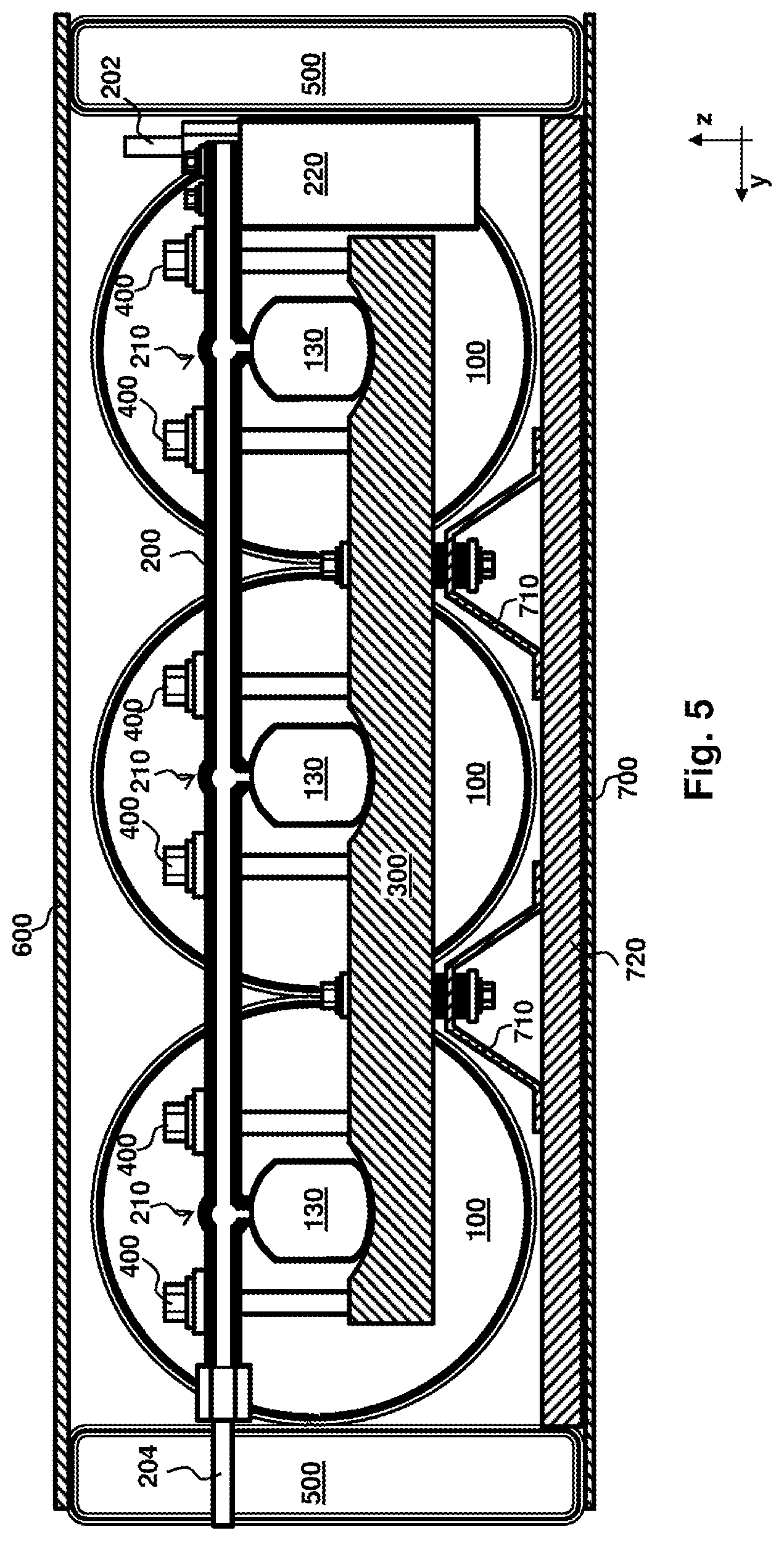 Patent US12611925 Figure 4 – Pressure container system having a load-distributing base layer