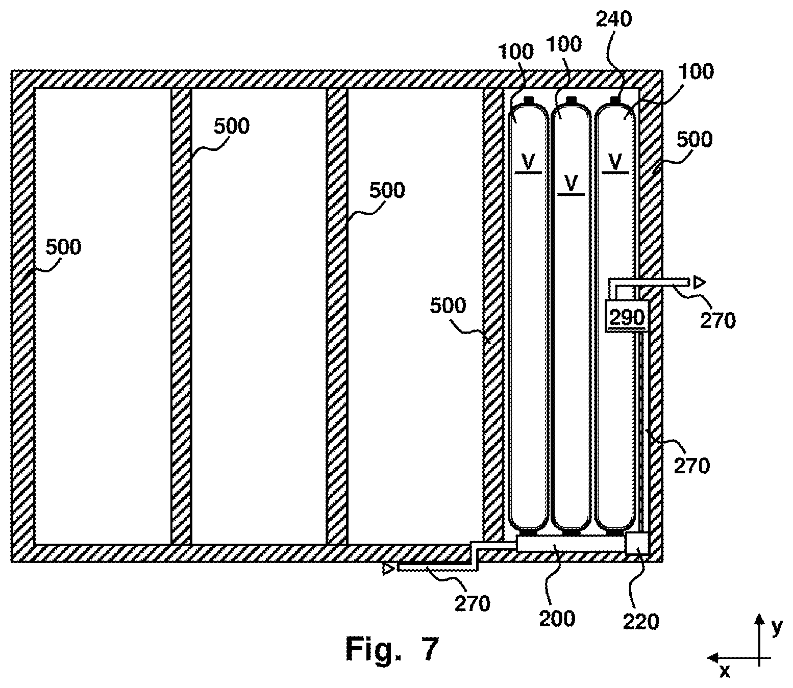 Patent US12611925 Figure 6 – Pressure container system having a load-distributing base layer