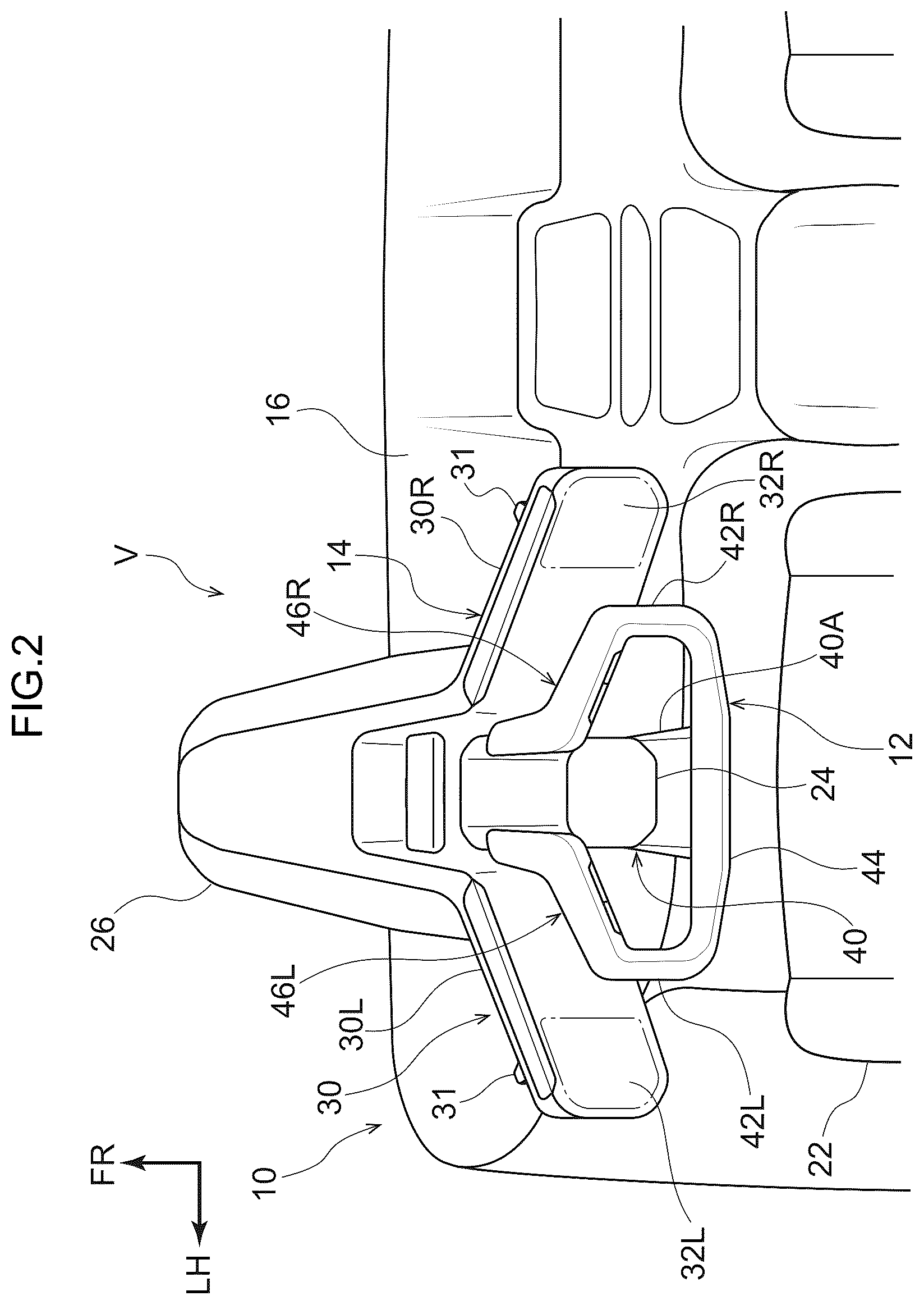 Patent US12611930 Figure 2 – Display device for a vehicle