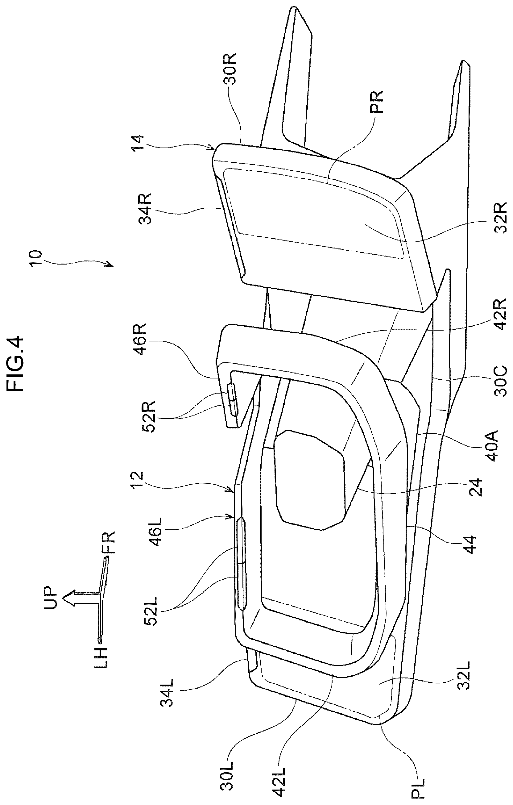 Patent US12611930 Figure 4 – Display device for a vehicle