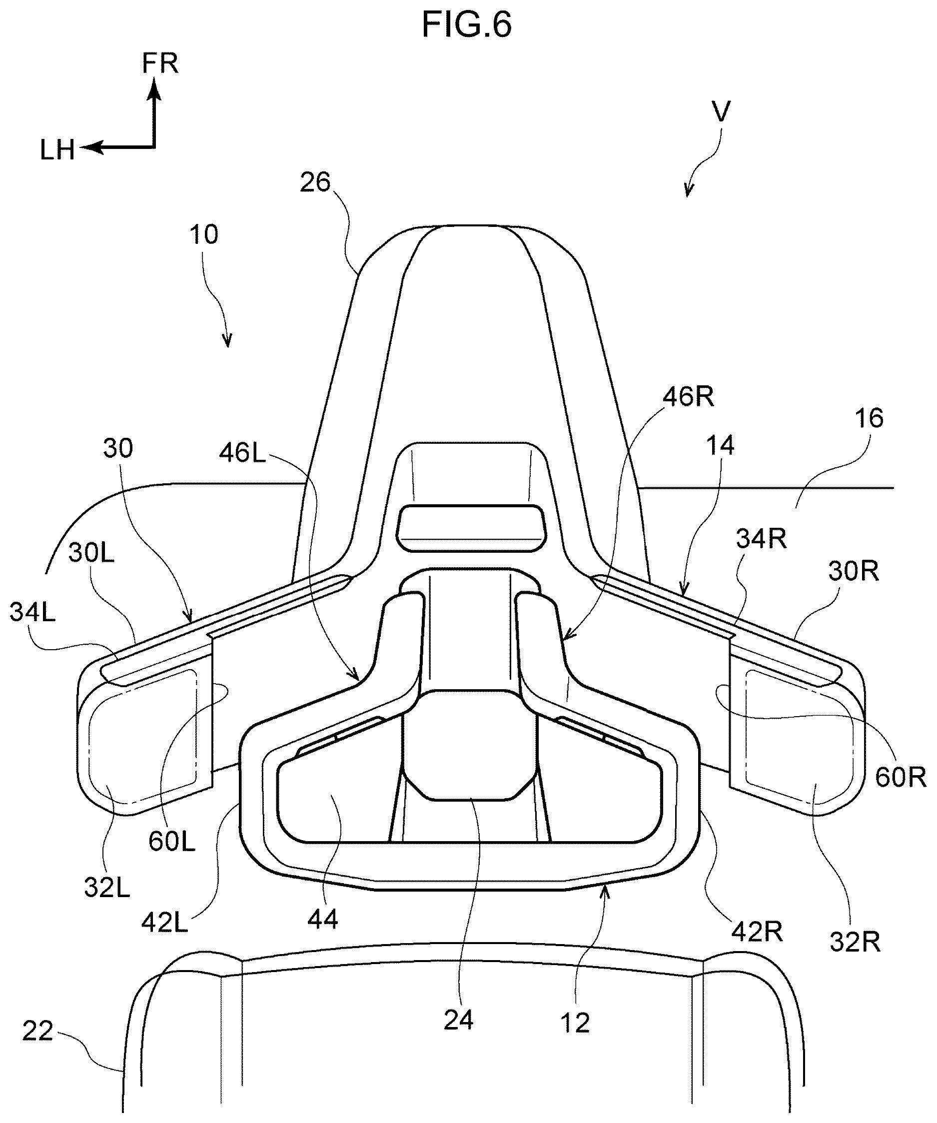Patent US12611930 Figure 6 – Display device for a vehicle