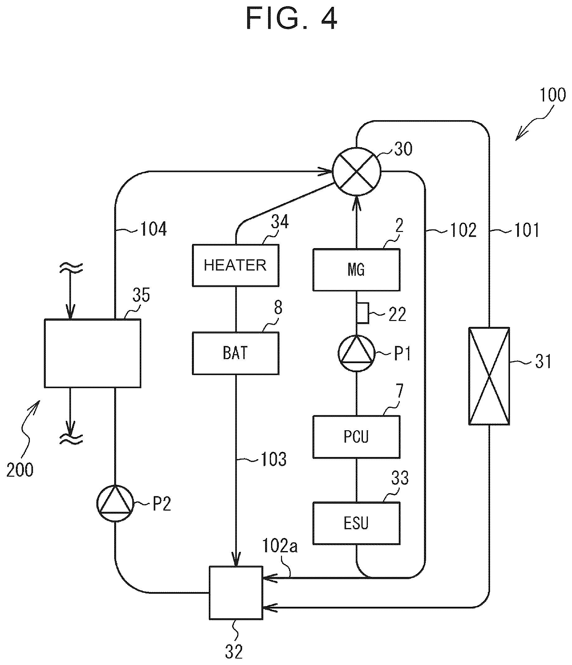 Patent US12611935 Figure 4 – Electrified vehicle control device