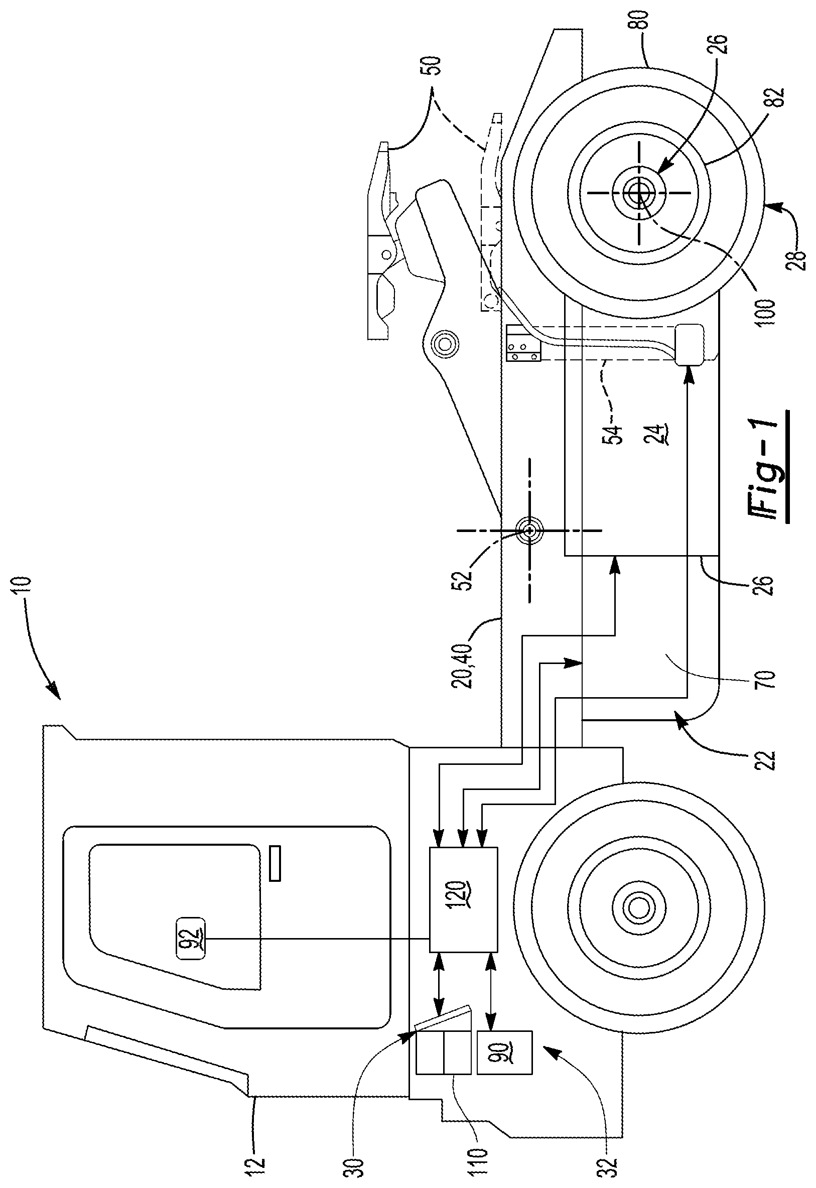 Patent US12611937 Figure 1 – Drive axle system and method of control