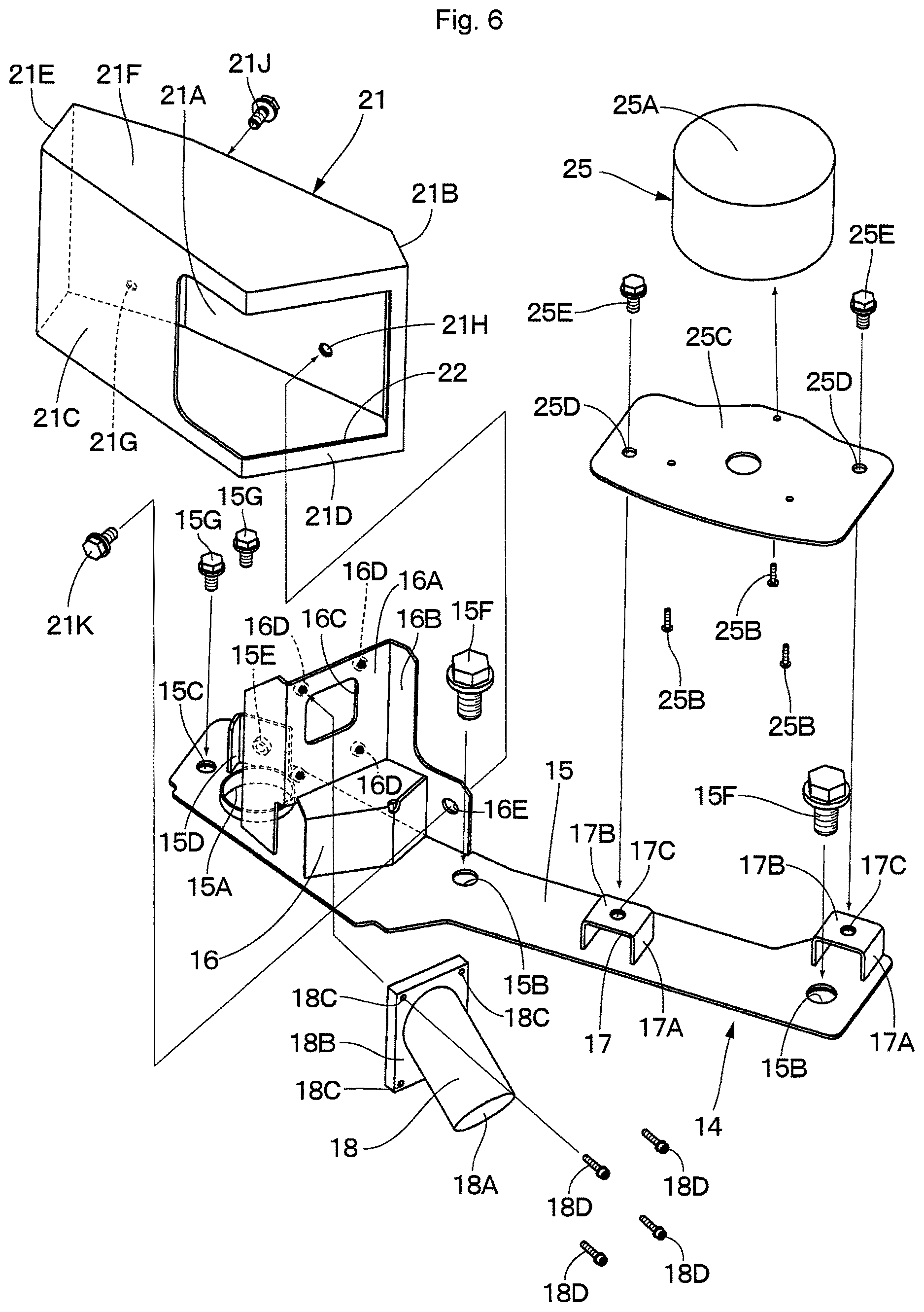 Patent US12611944 Figure 6 – Electric construction machine