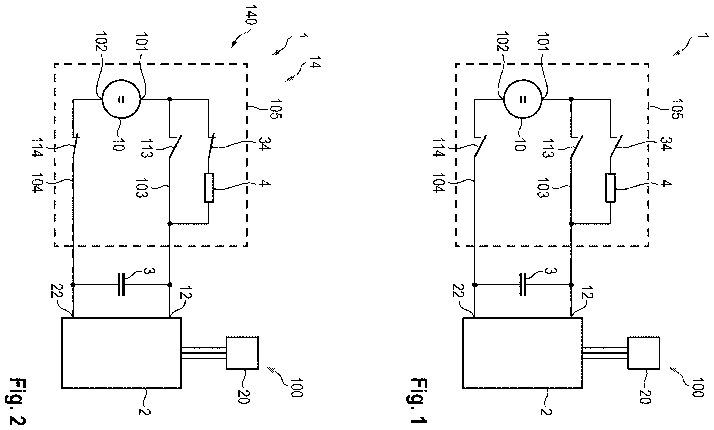 Patent US12611947 Figure 1 – Switching arrangement for a motor vehicle and motor vehicle driven at least partially electrically
