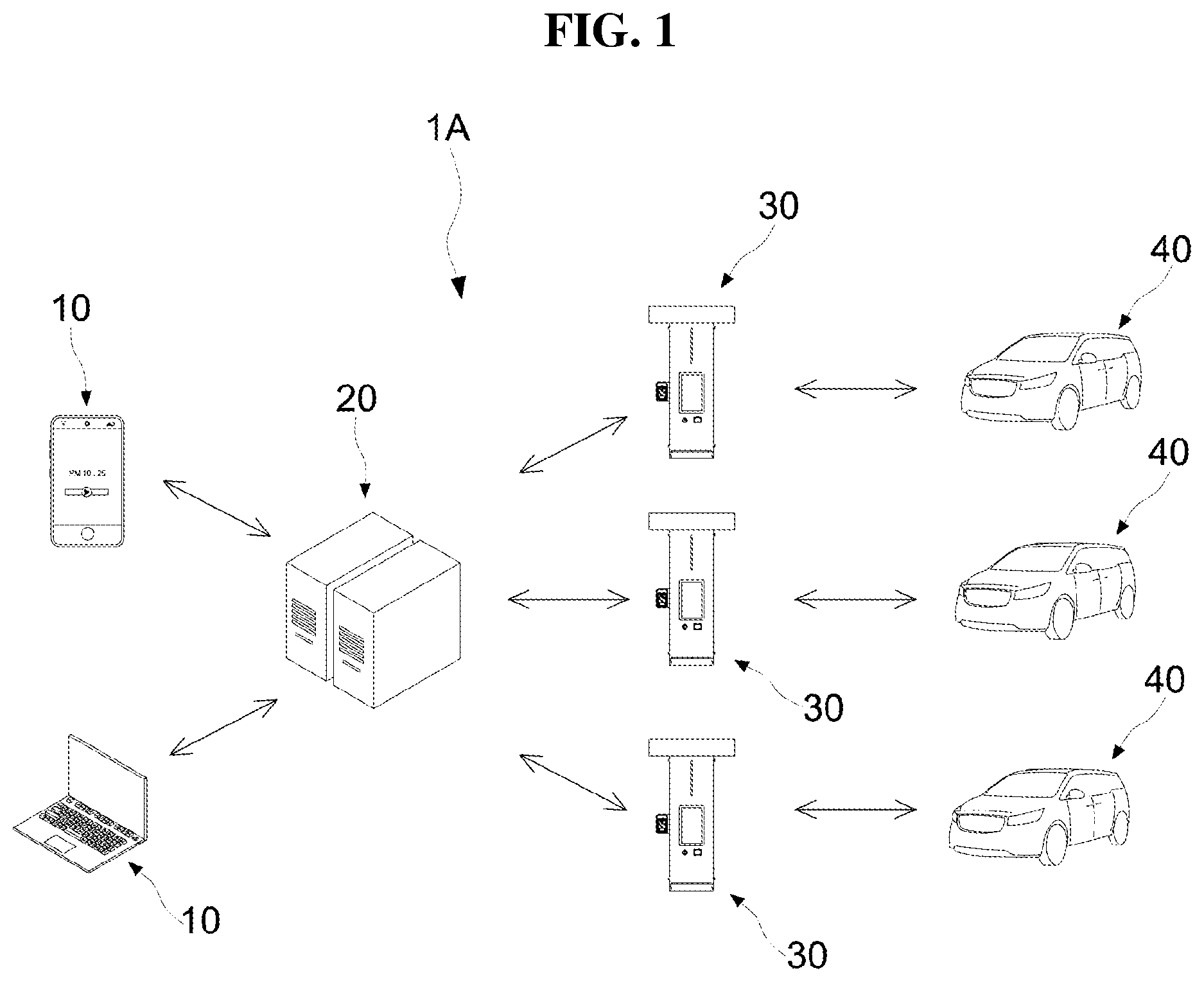 Patent US12611949 Figure 1 – Charging system and method for electric vehicle