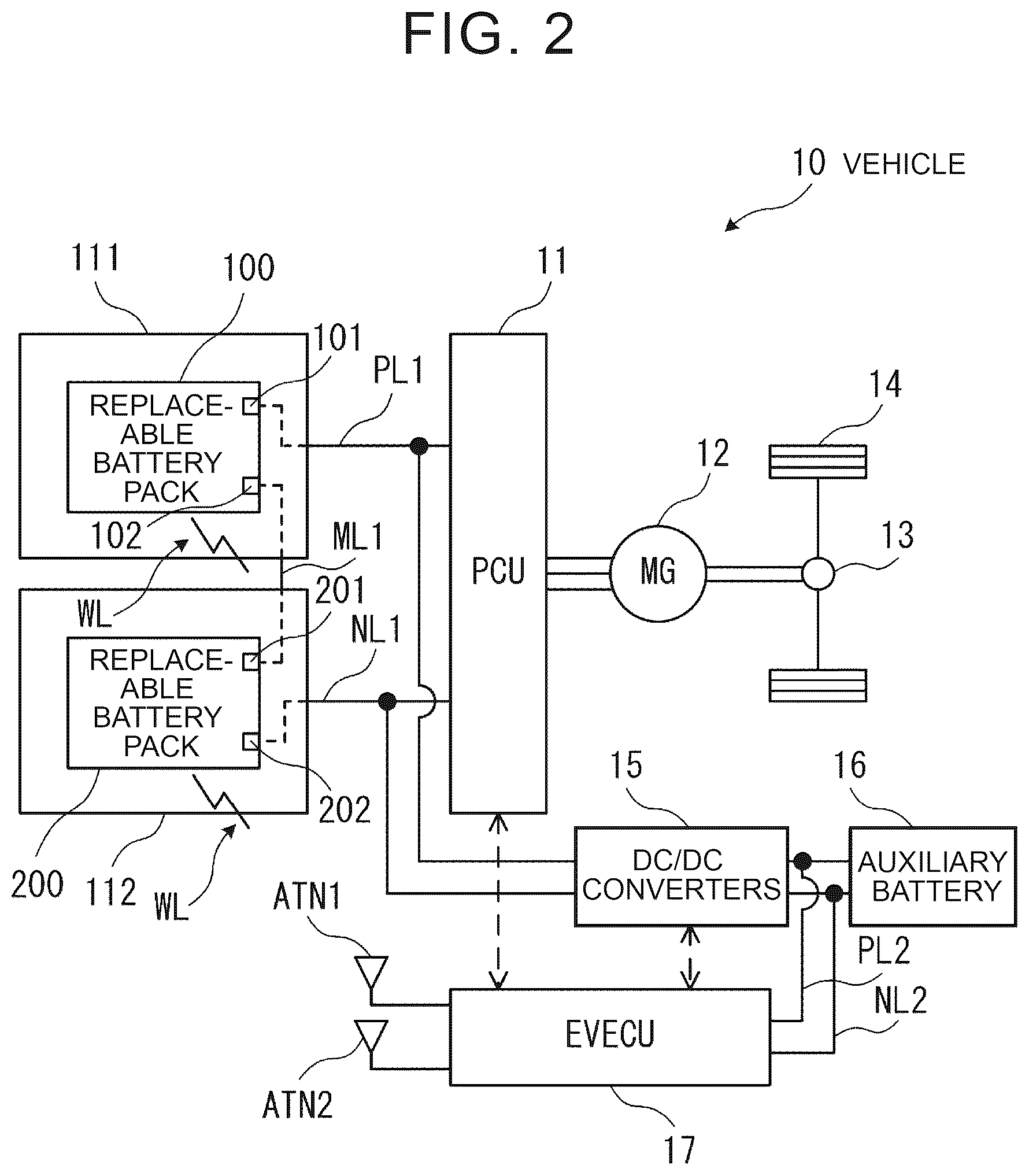 Patent US12611961 Figure 2 – Electrified vehicle