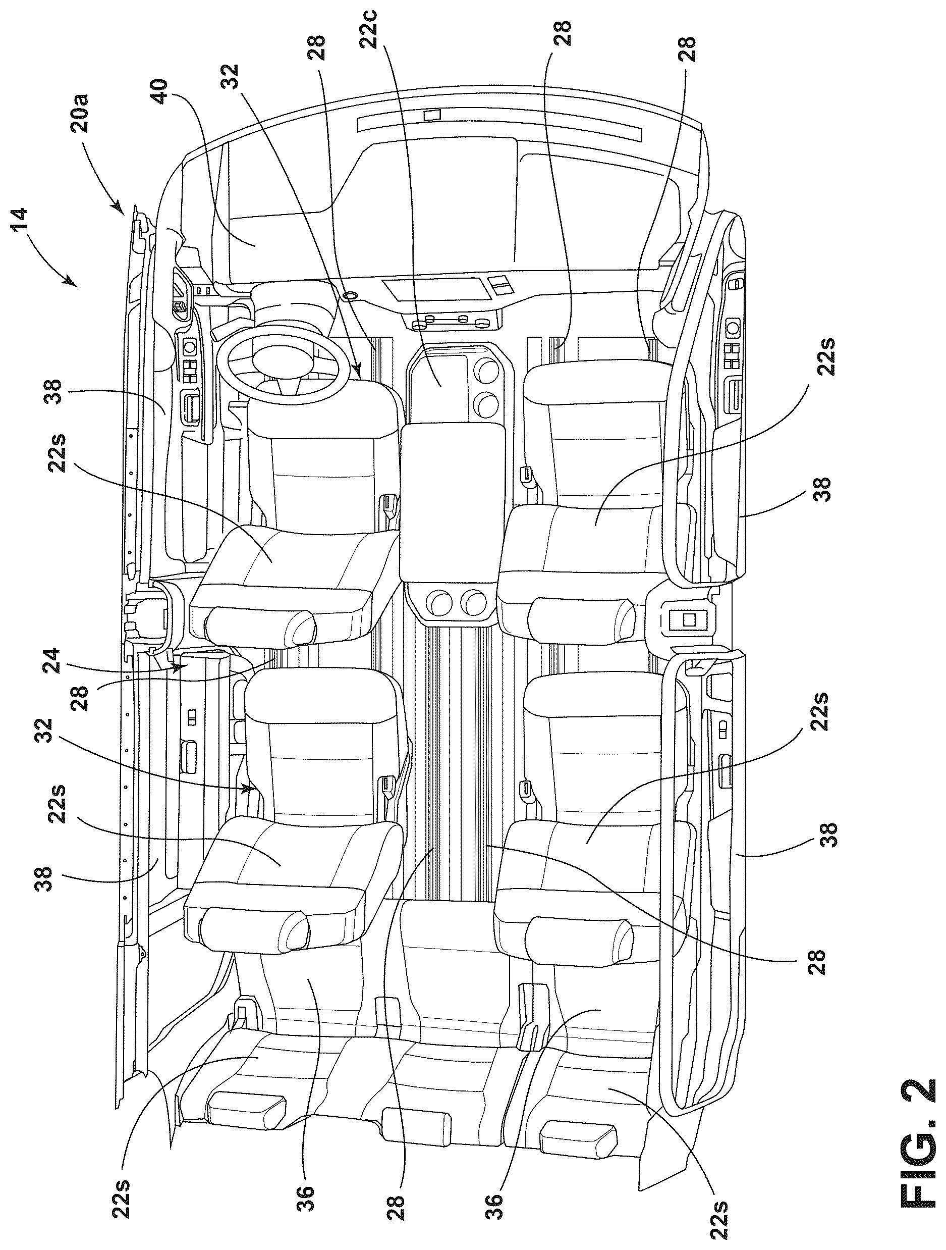 Patent US12611967 Figure 2 – System and method for cabin reconfiguration motion planning