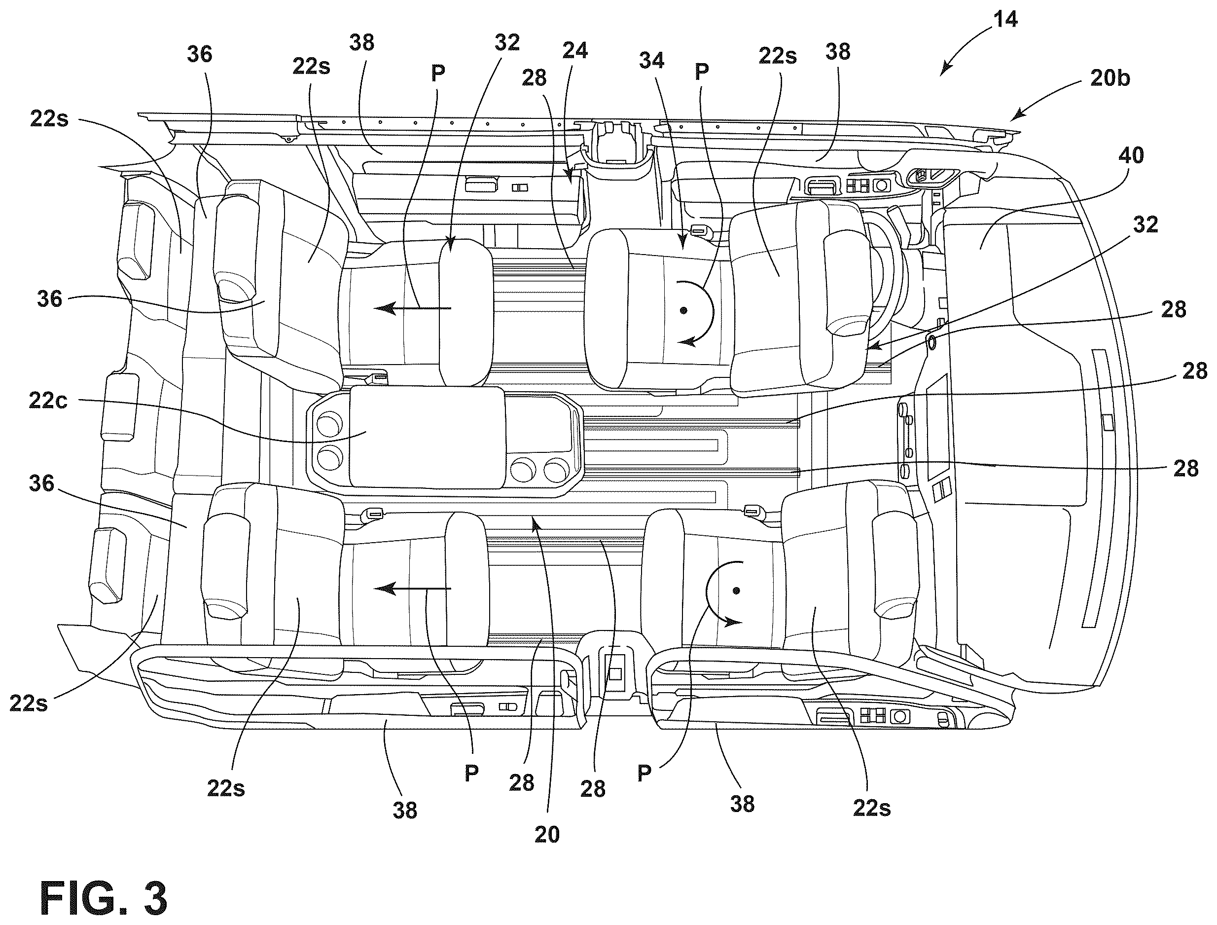 Patent US12611967 Figure 3 – System and method for cabin reconfiguration motion planning