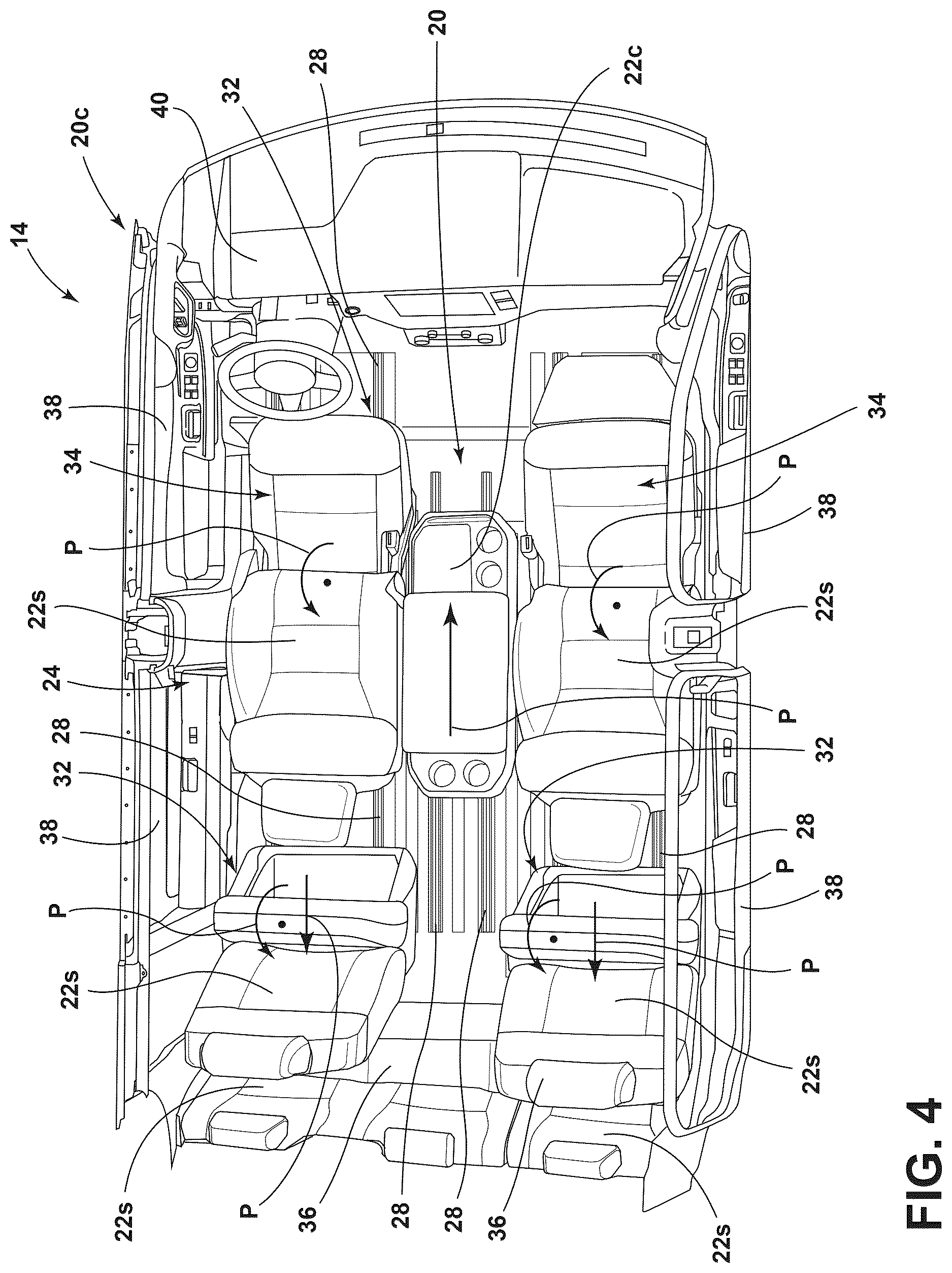 Patent US12611967 Figure 4 – System and method for cabin reconfiguration motion planning