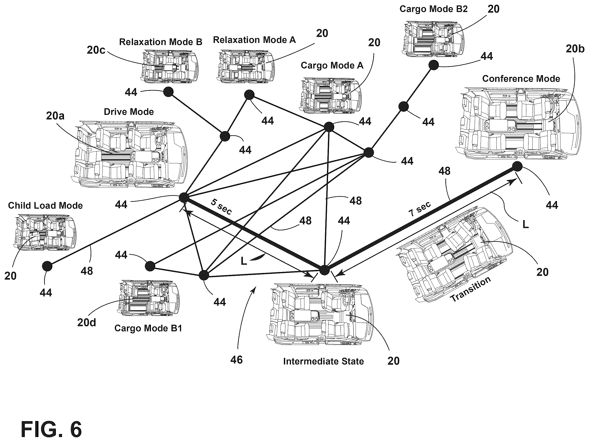 Patent US12611967 Figure 6 – System and method for cabin reconfiguration motion planning