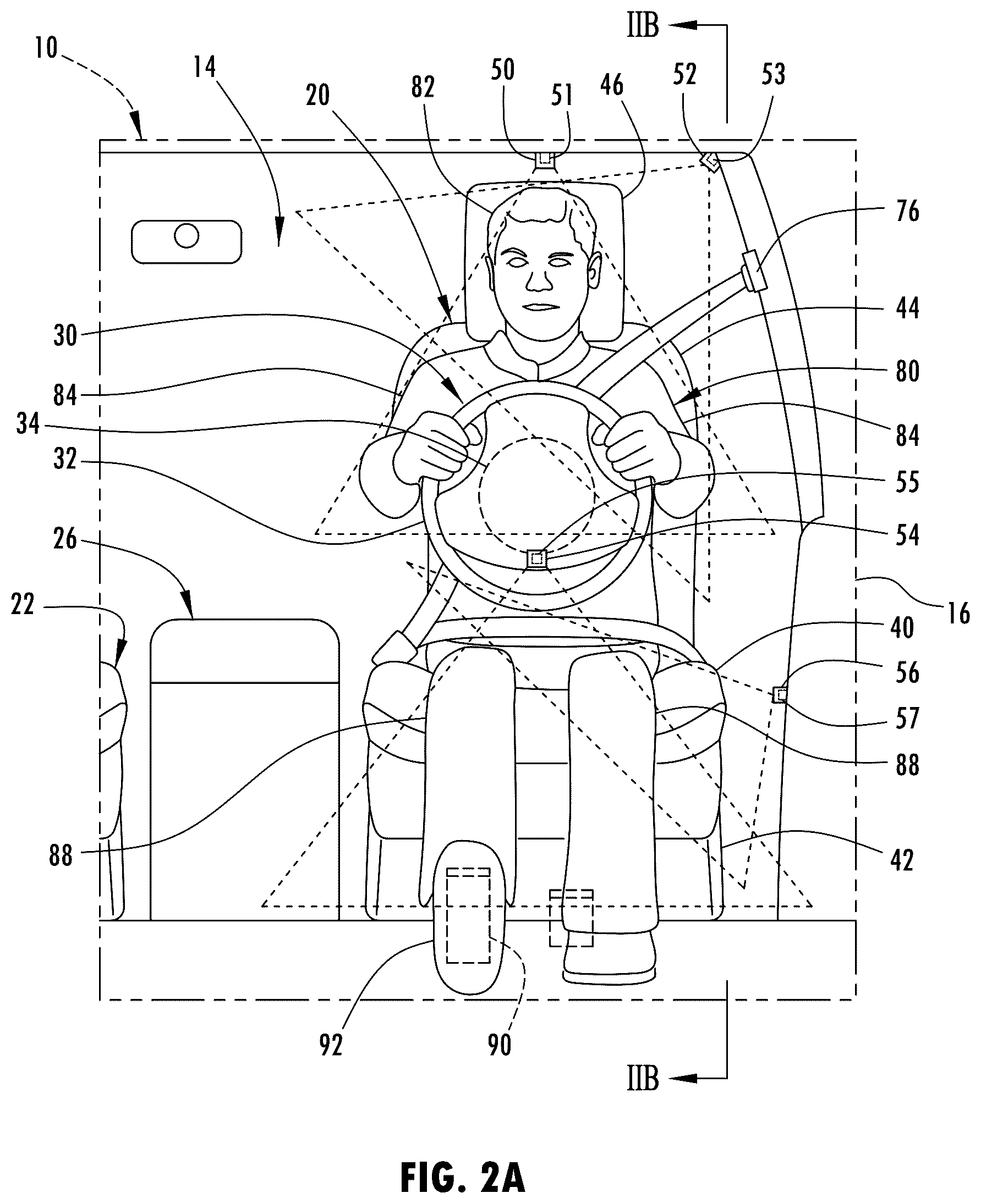 Patent US12611968 Figure 2 – Vehicle having ergonomically adjustable seat assembly
