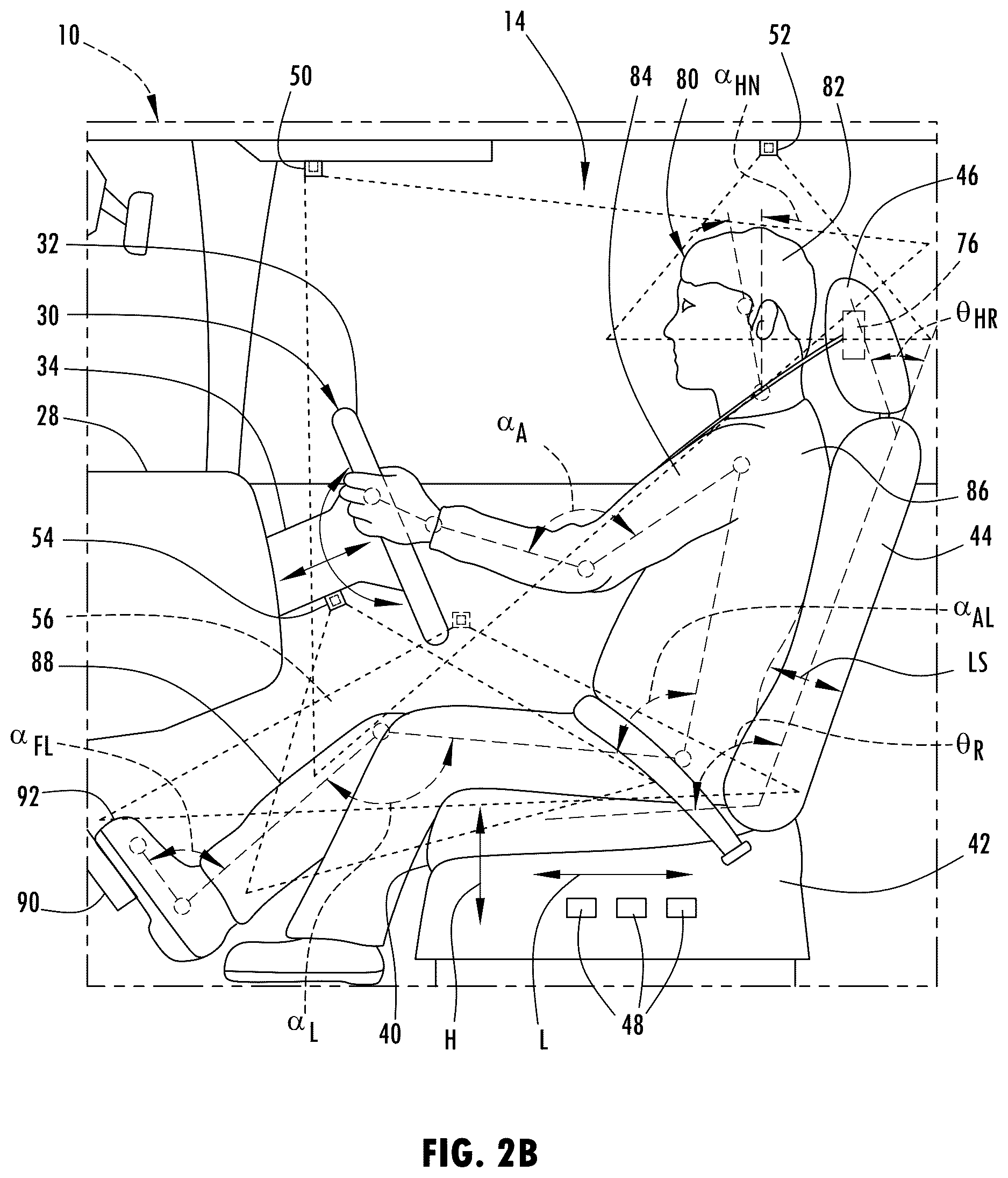 Patent US12611968 Figure 3 – Vehicle having ergonomically adjustable seat assembly