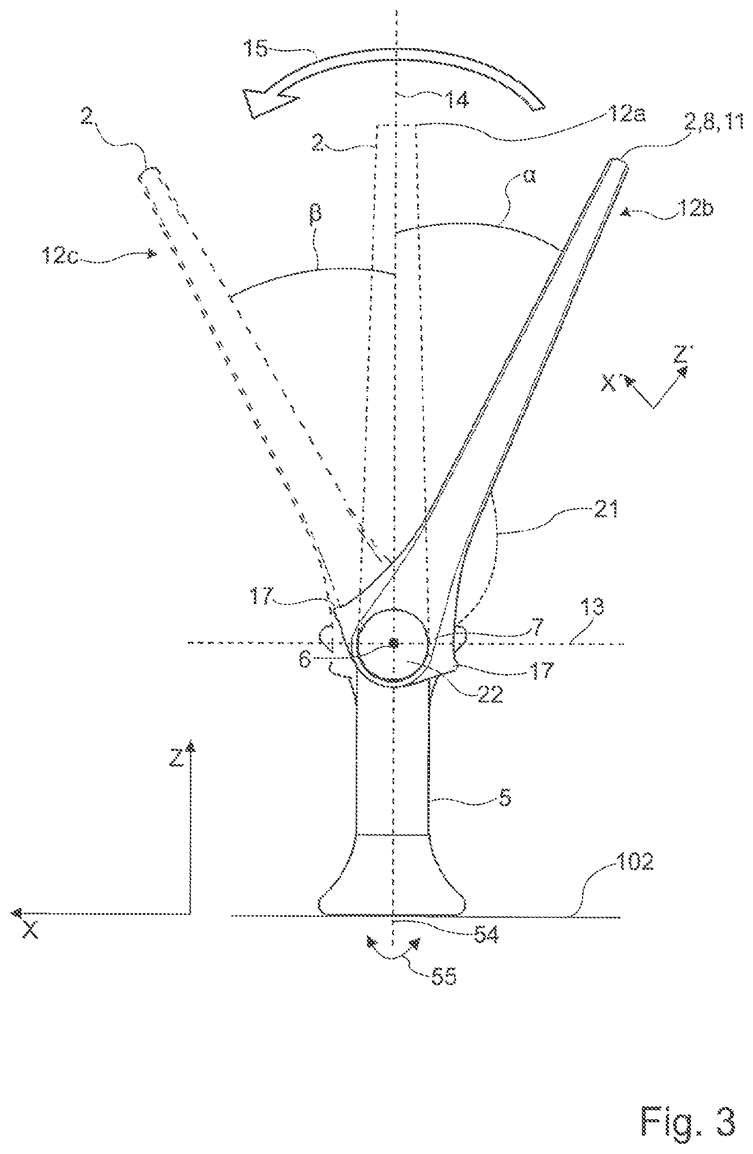 Patent US12611969 Figure 2 – Seat arrangement for a means of transport