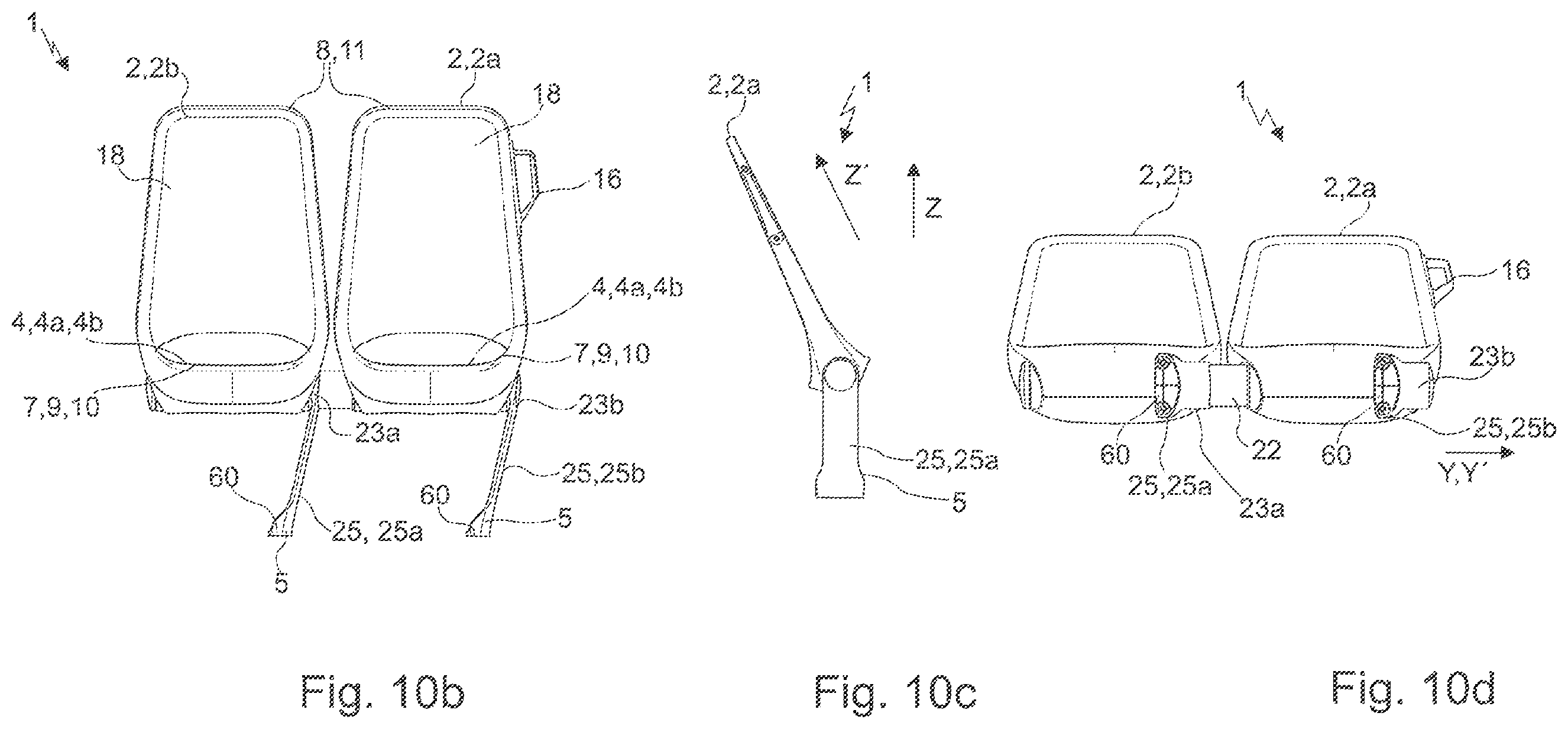 Patent US12611969 Figure 9 – Seat arrangement for a means of transport