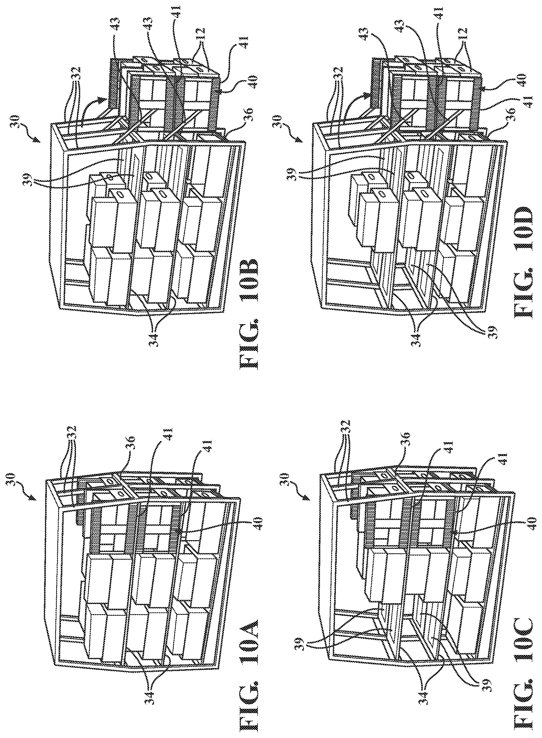 Patent US12611977 Figure 9 – Automatic shelving system for a vehicle