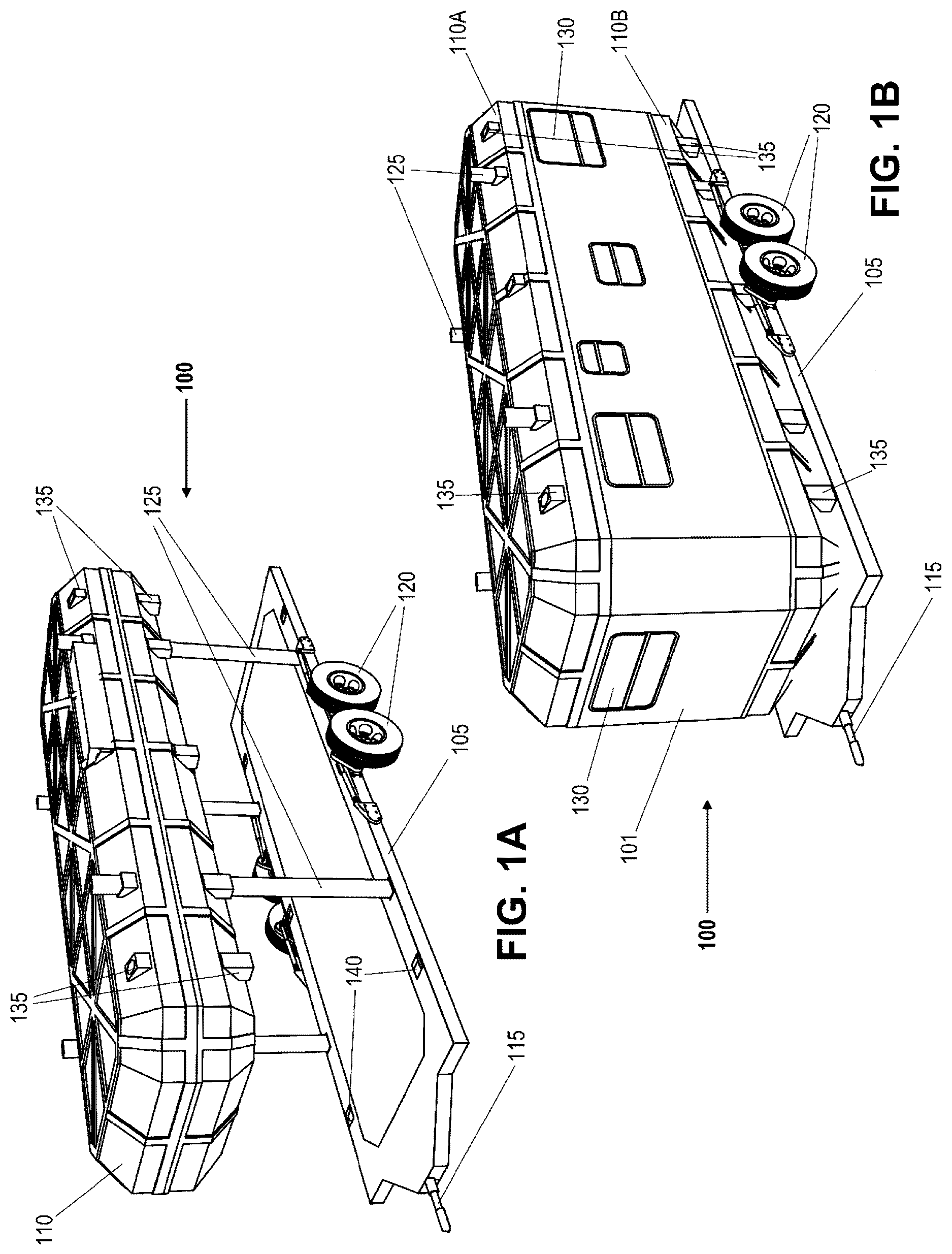 Patent US12611980 Figure 1 – Multi-purpose utility trailer